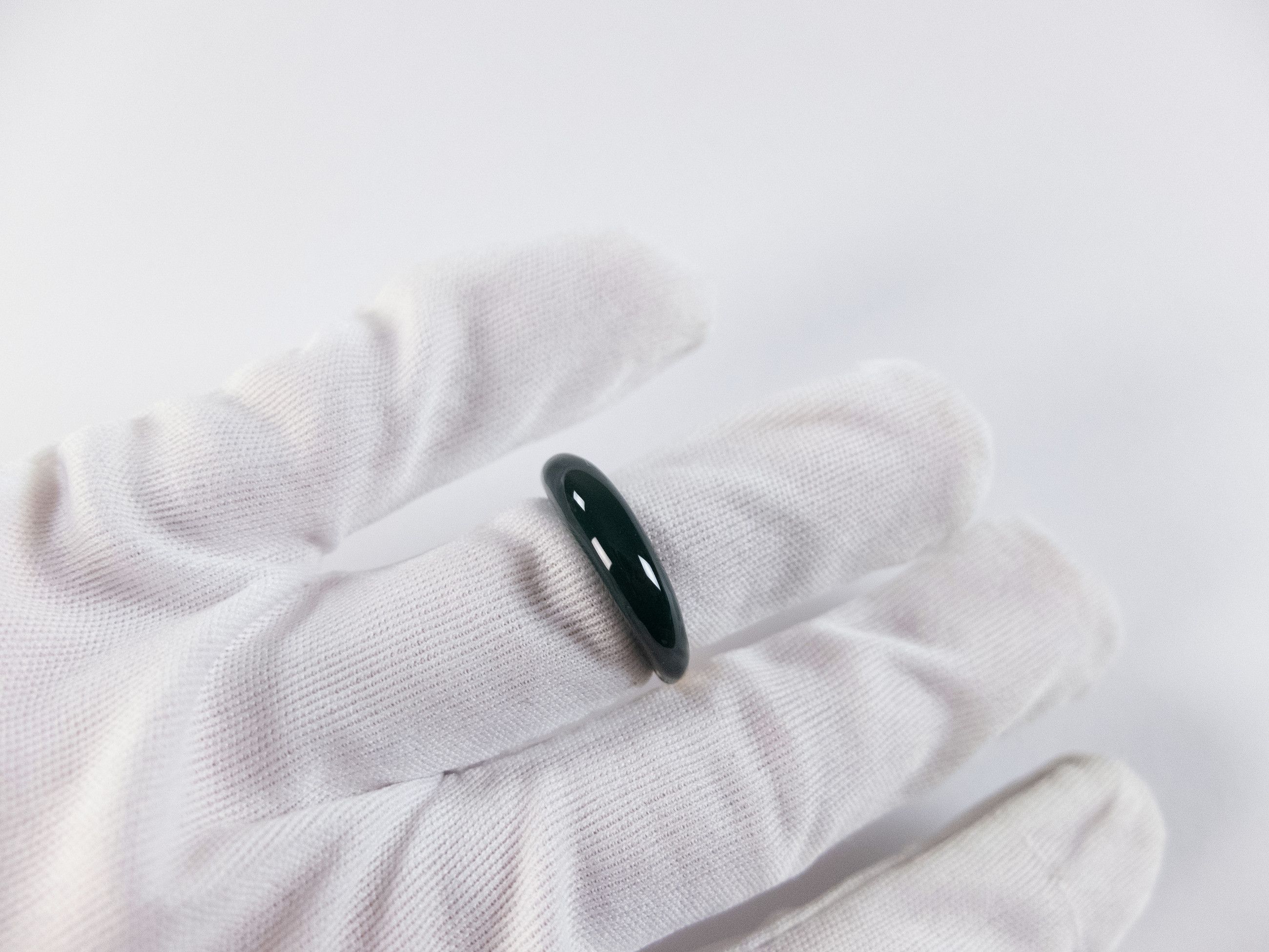 Bottega Veneta BOTTEGA VENETA Spine dark green sculptural silver ring 9 19 Size ONE SIZE - 9 Thumbnail