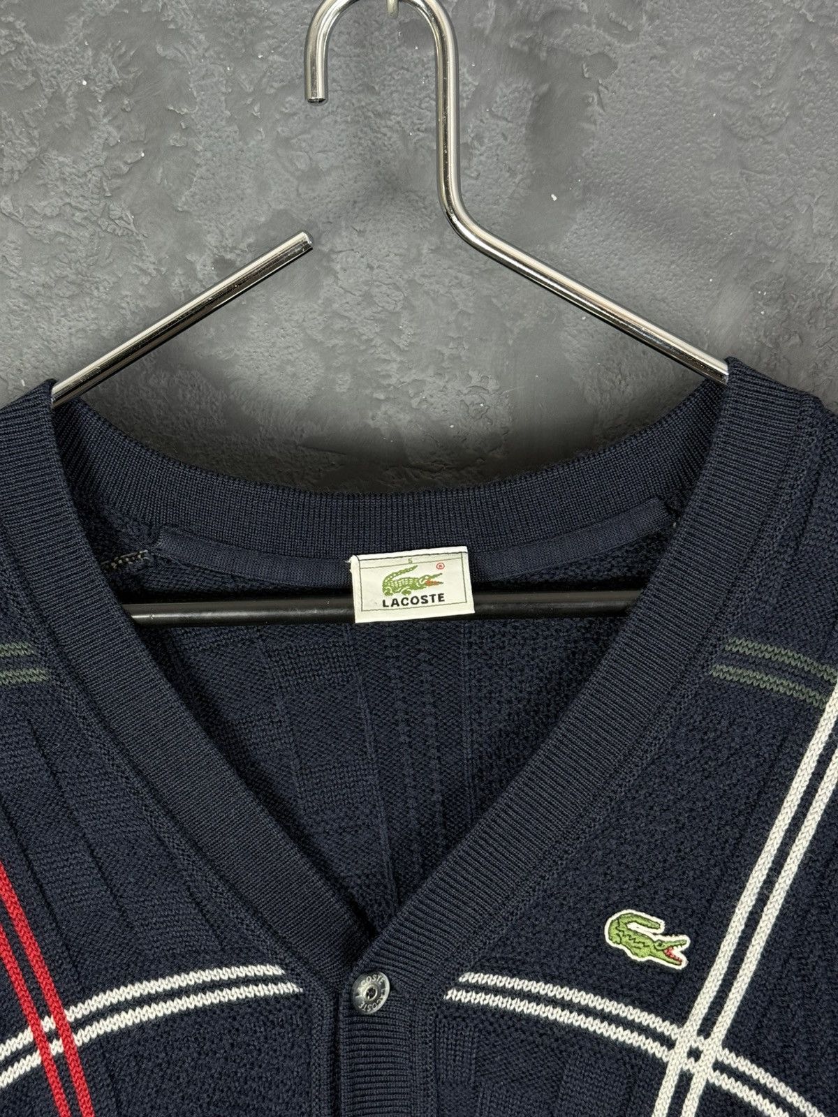 Lacoste Vintage 90s Lacoste Knit Cardigan Sweater Size US M / EU 48-50 / 2 - 7 Thumbnail