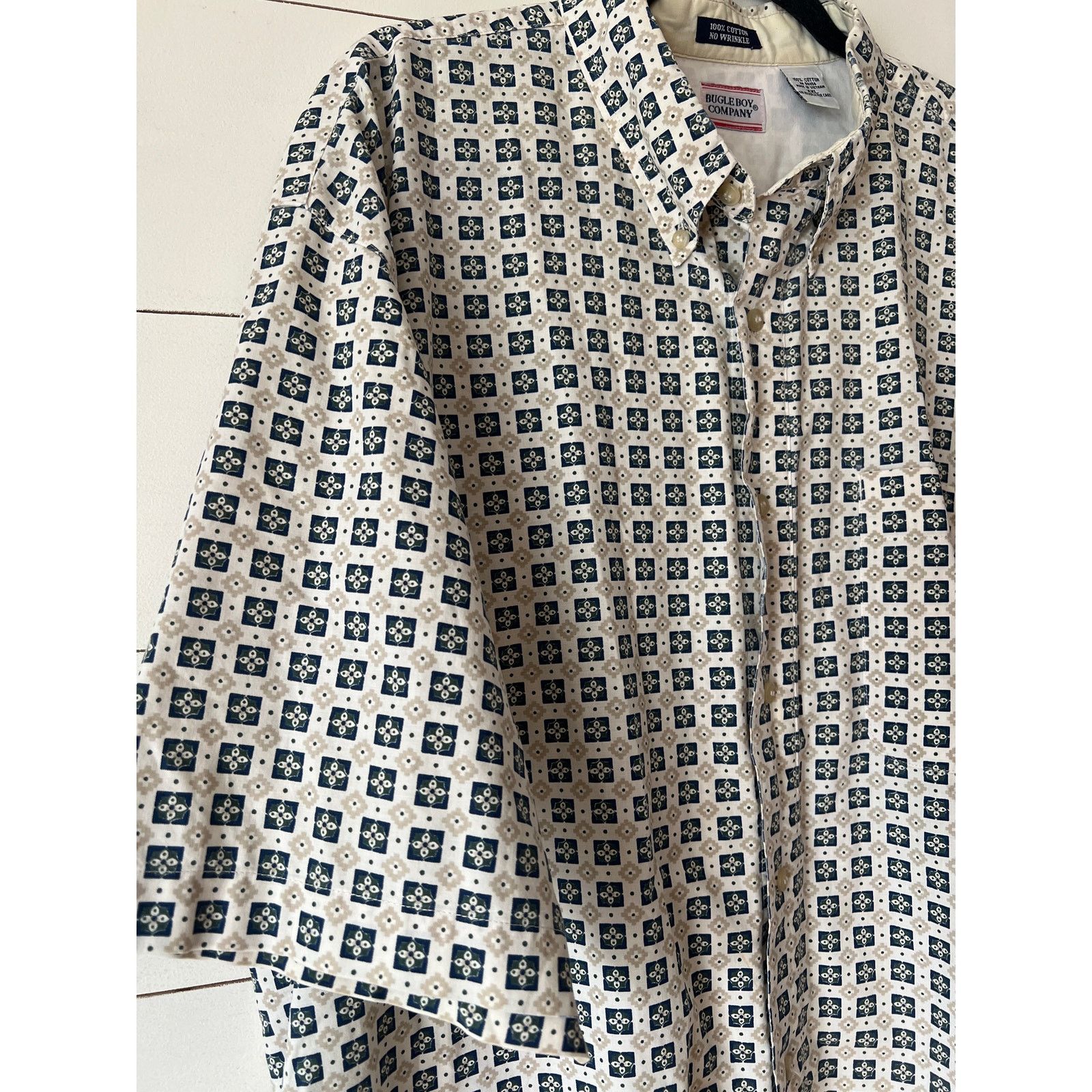 Bugle Boy Vtg retro geometric western Bugle Boy button down Shirt XXL Size US XXL / EU 58 / 5 - 2 Thumbnail