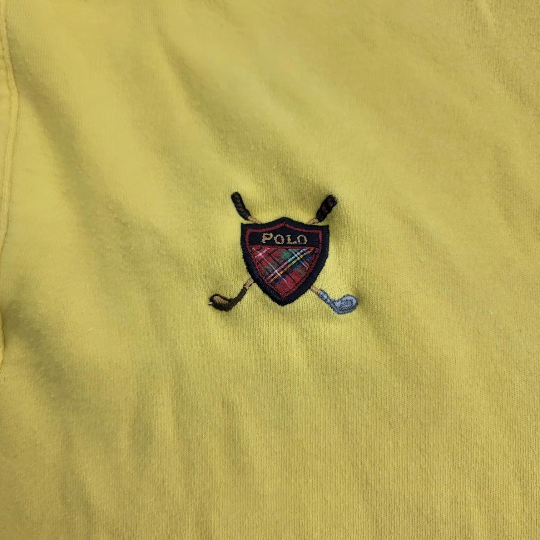 Polo Ralph Lauren VINTAGE Polo Golf Ralph Lauren Polo Shirt Mens XL Yellow Embroidered Crest 100% Cotton Size US XL / EU 56 / 4 - 3 Thumbnail