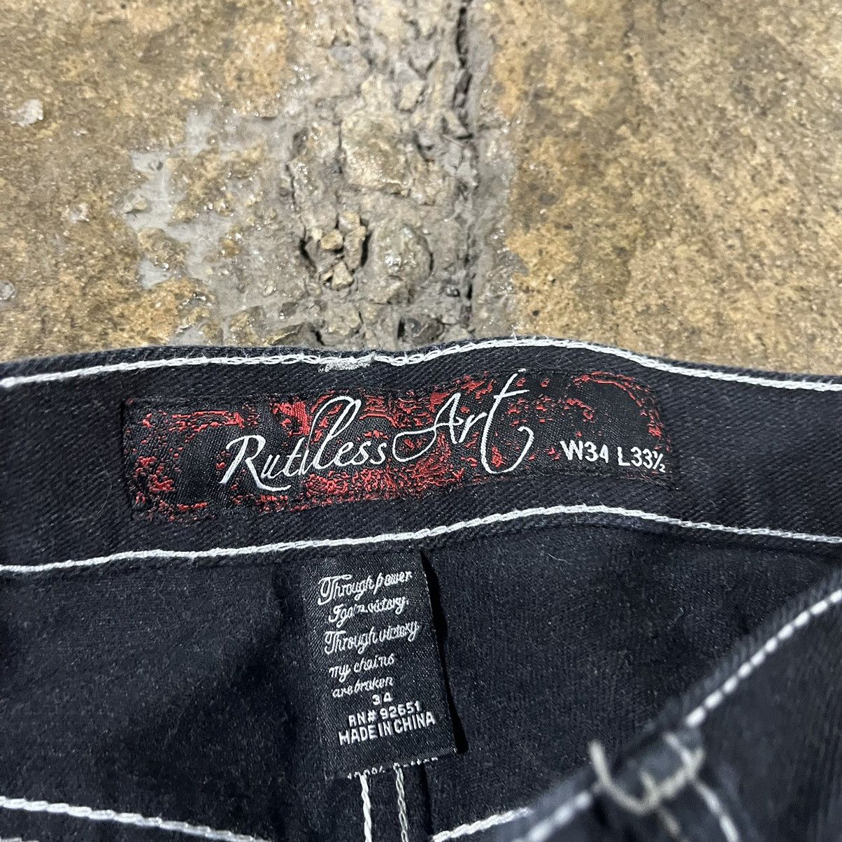 Affliction × JNCO × Vintage Crazy Vintage Y2K Baggy Jeans Embroidered Skater Wide Leg Size US 32 / EU 48 - 10 Thumbnail