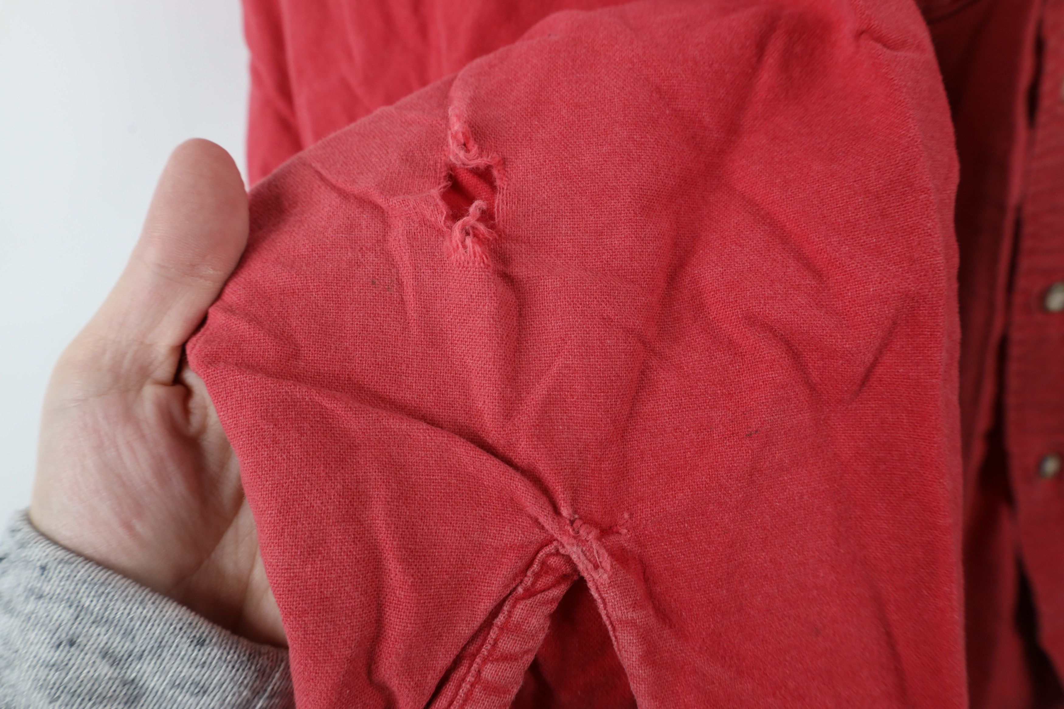 FiveBrother × Vintage Vintage 90s Five Brother Chamois Cloth Button Shirt Red USA Size US L / EU 52-54 / 3 - 4 Thumbnail
