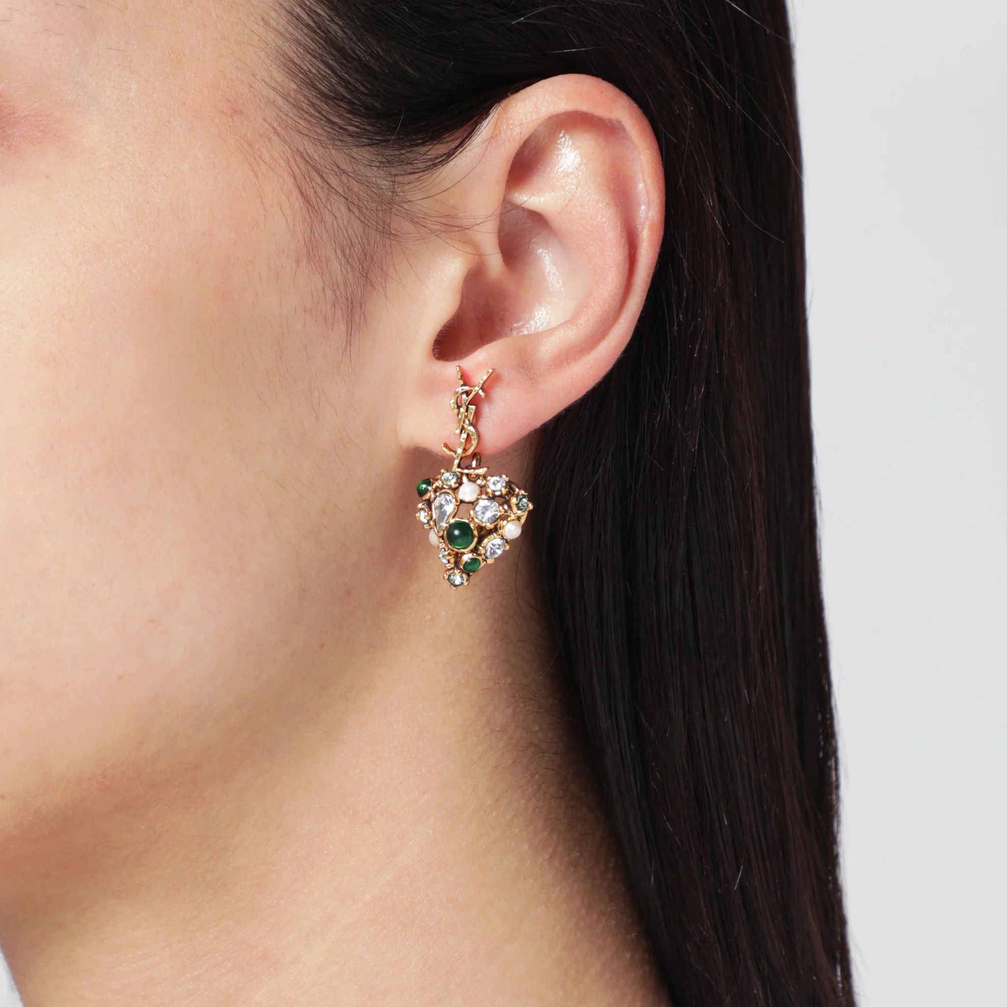 Saint Laurent Paris o1d2blof0526 Size: OS / Cassandre Heart Earrings Size ONE SIZE - 2 Thumbnail