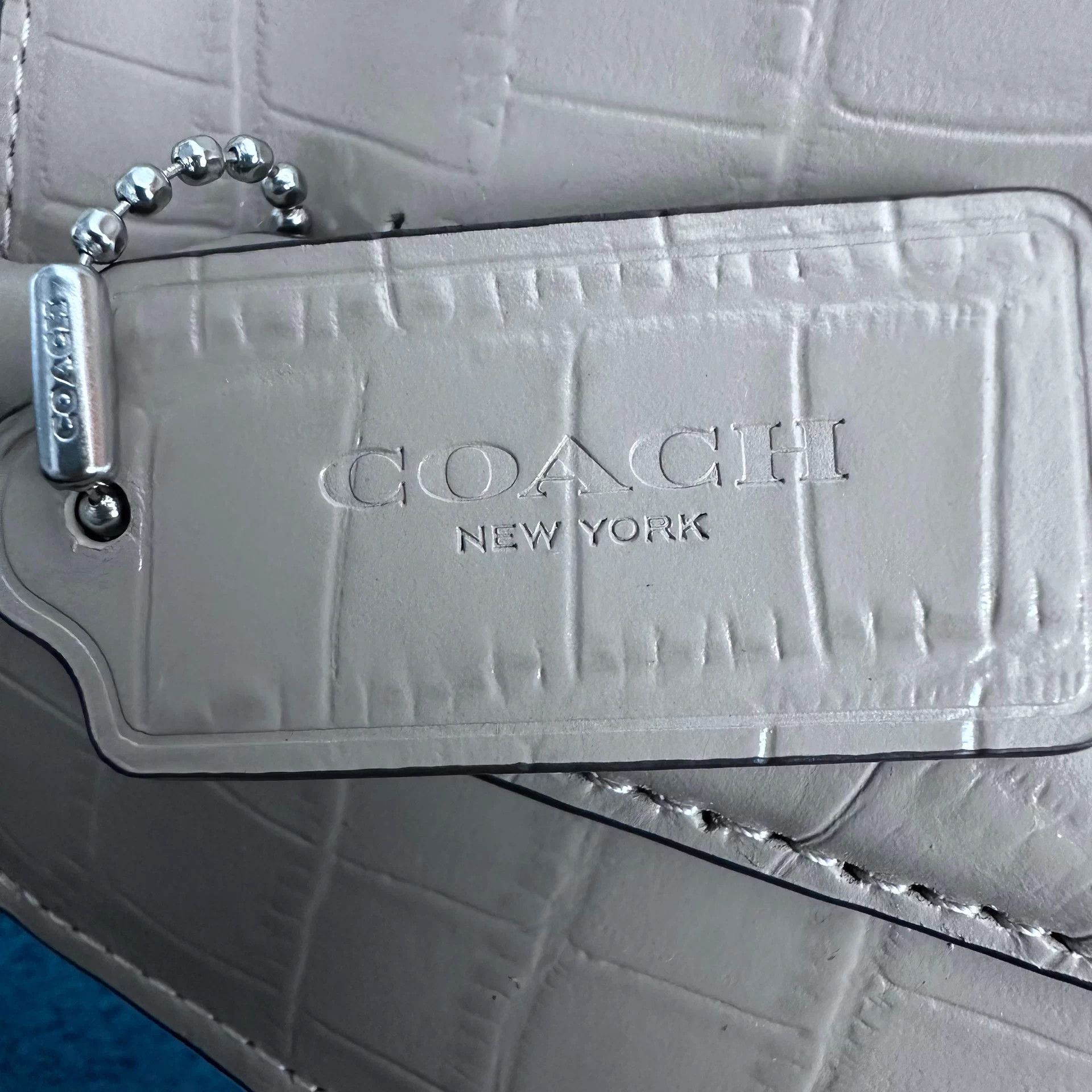 Coach Coach 22 Croc-Embossed Leather Crossbody Slate Gray S Size ONE SIZE - 5 Thumbnail