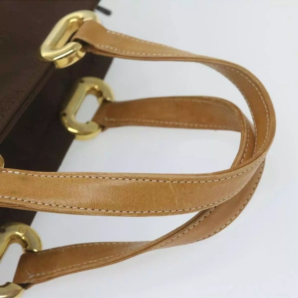 MCM MCM Brown and Tan Satchel with Gold Hardware Size ONE SIZE - 7 Thumbnail