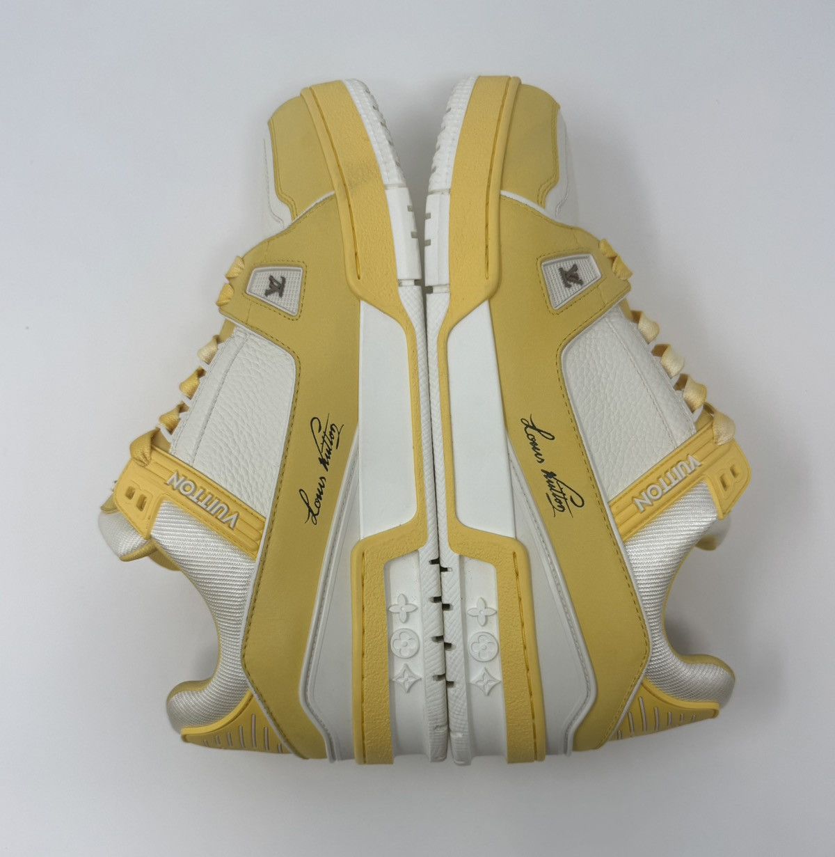 Louis Vuitton Louis Vuitton Trainer Sneaker Yellow/White New Season Size US 8 / EU 41 - 3 Thumbnail