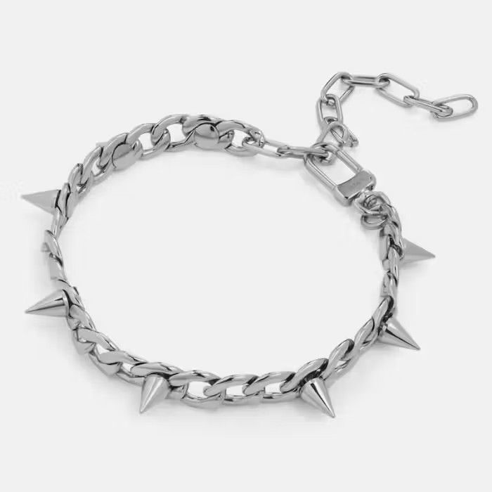 Jewelry Rivets Chains Choker Necklace Size ONE SIZE - 1 Thumbnail