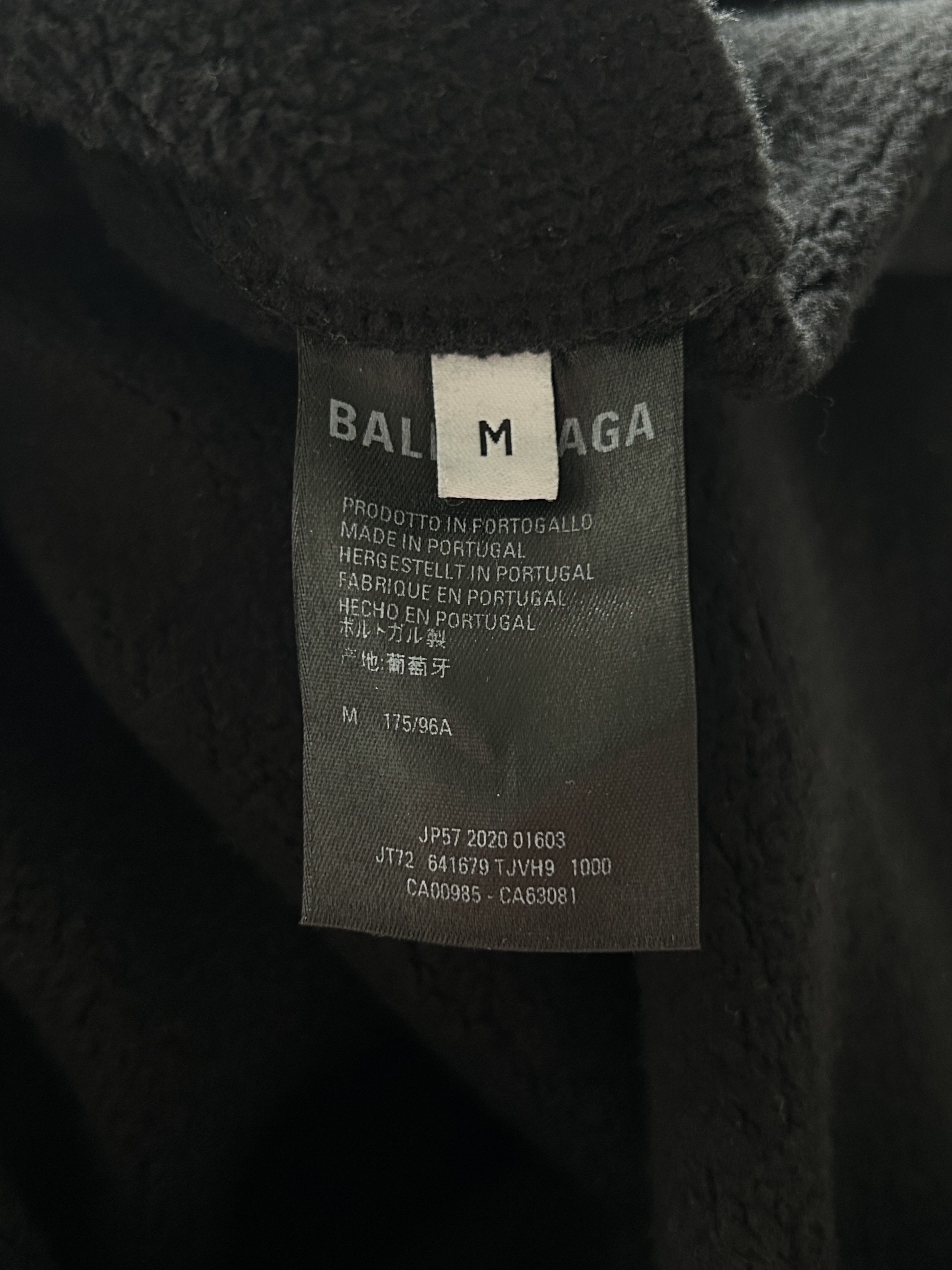Balenciaga Balenciaga Black Notre Dame Distressed Hoodie Size US XL / EU 56 / 4 - 4 Thumbnail
