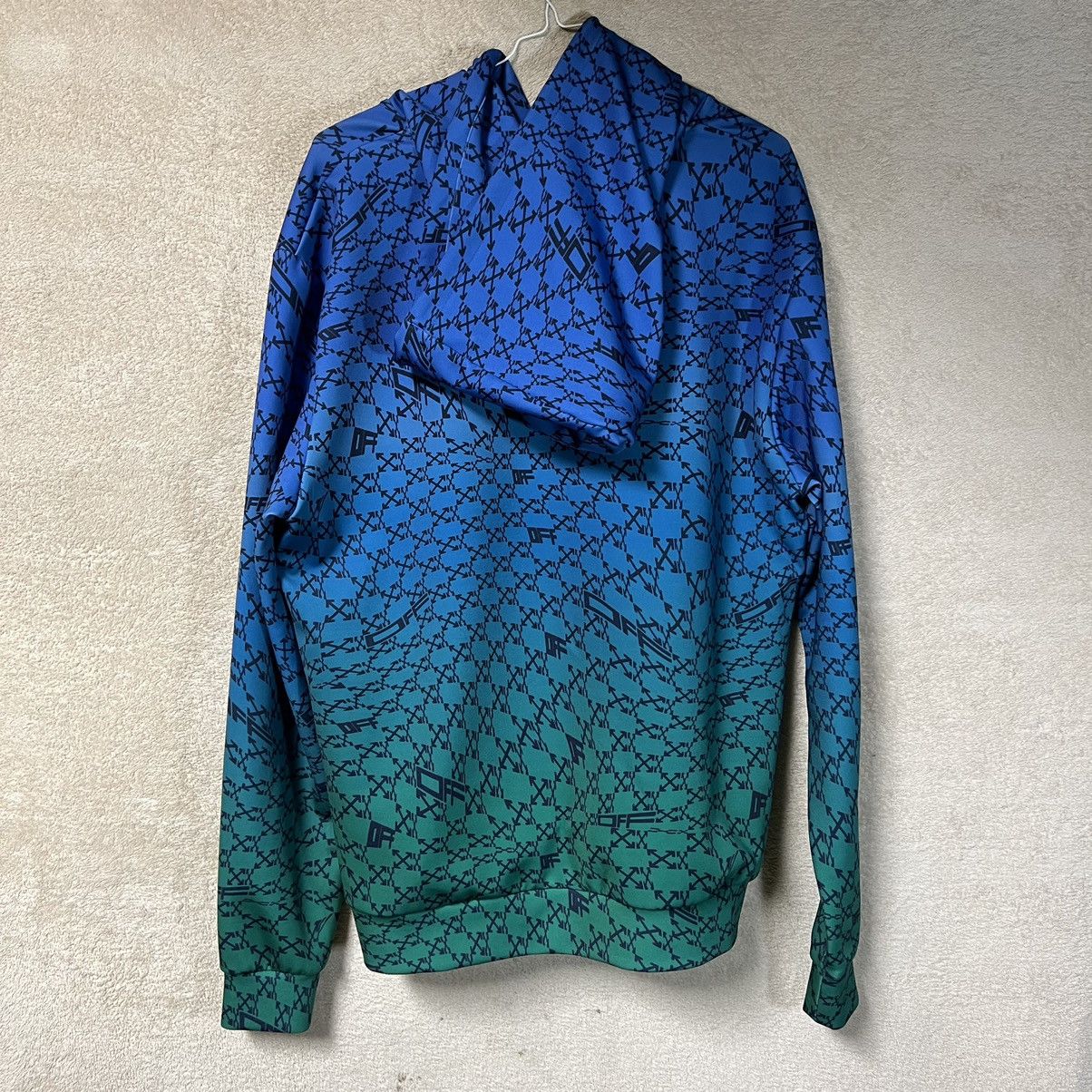 Designer × Off-White × Virgil Abloh Off-White Arrows Monogram Print Ombré Hoodie Mens Large Size US L / EU 52-54 / 3 - 2 Thumbnail
