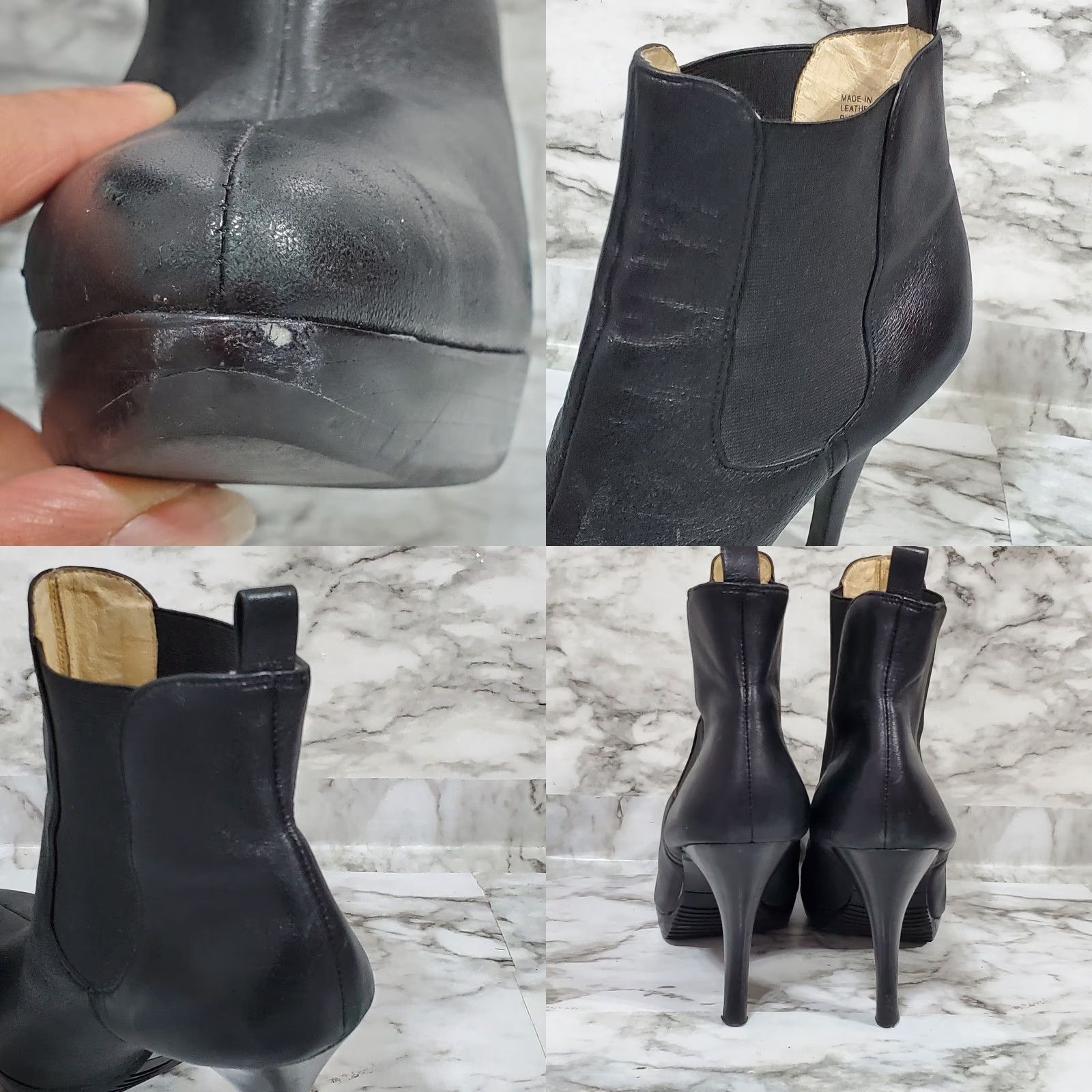 Michael Kors Michael Kors Boots Women's Chelsea Black Leather Stiletto Heel Chelsea Career Cocktail 7 Size US 7 / IT 37 - 9 Thumbnail
