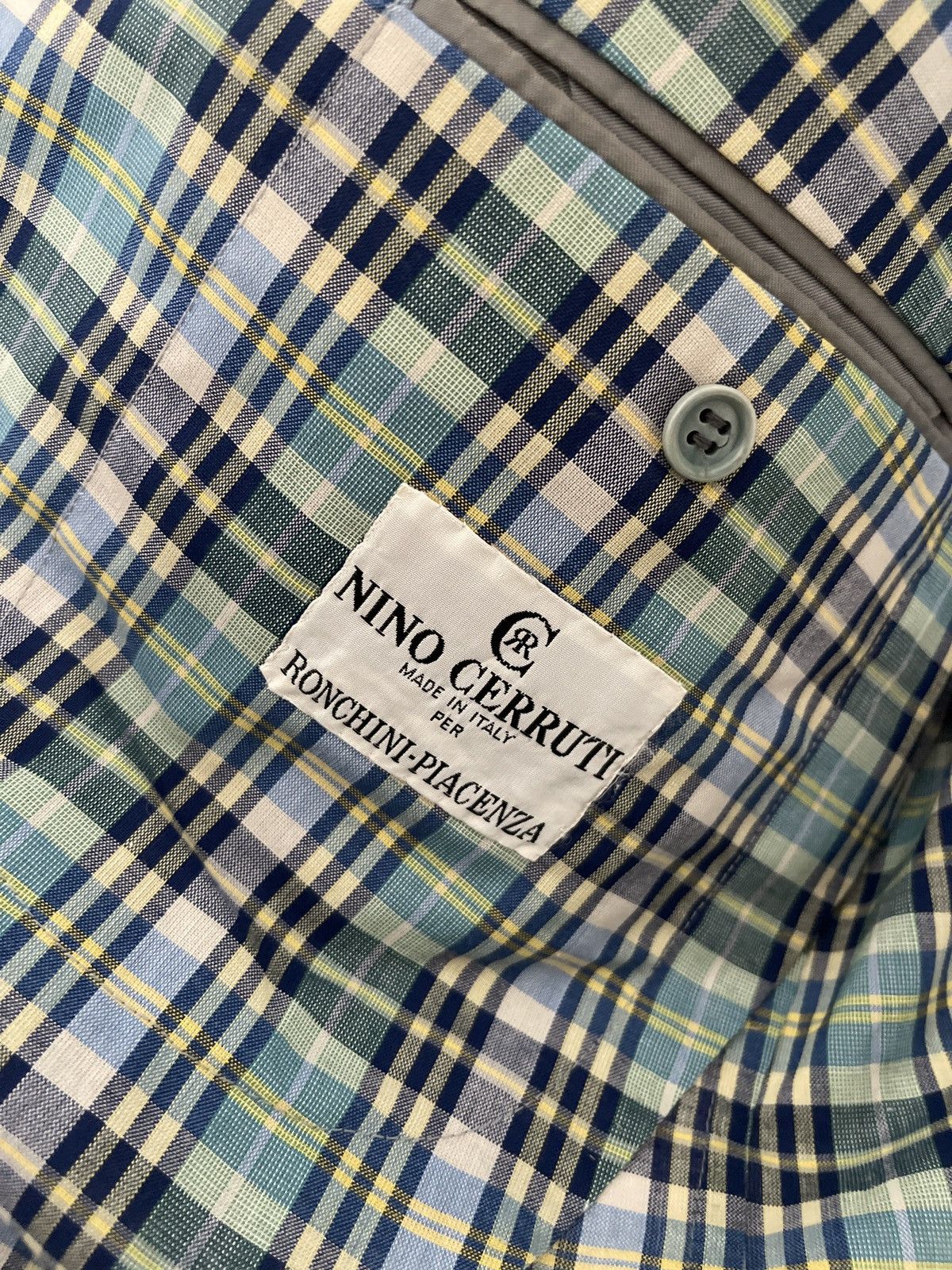 Vintage Vintage Nino Cerruti Plaid Blazer | Made in Italy L Size 42R - 6 Thumbnail