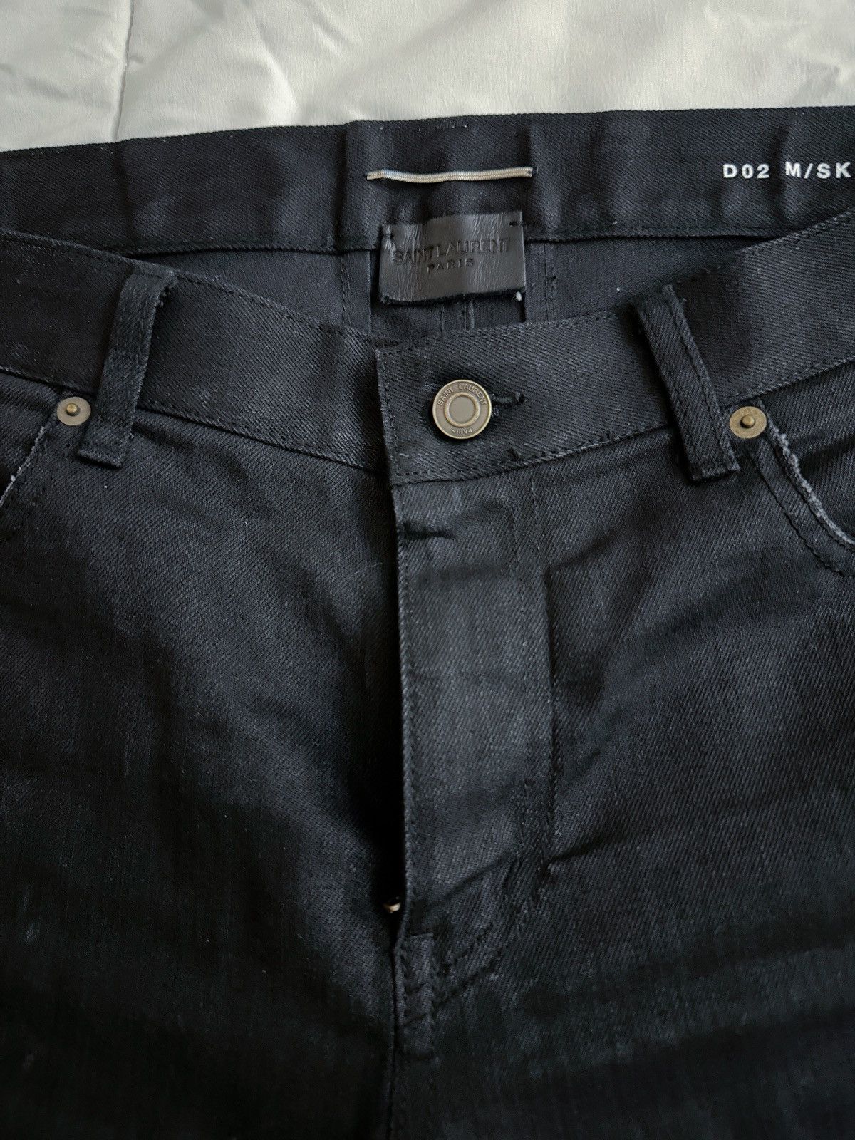 Saint Laurent Paris Saint Laurent Paris Jeans 32 Skinny Black Distressed Ripped Size US 32 / EU 48 - 5 Thumbnail