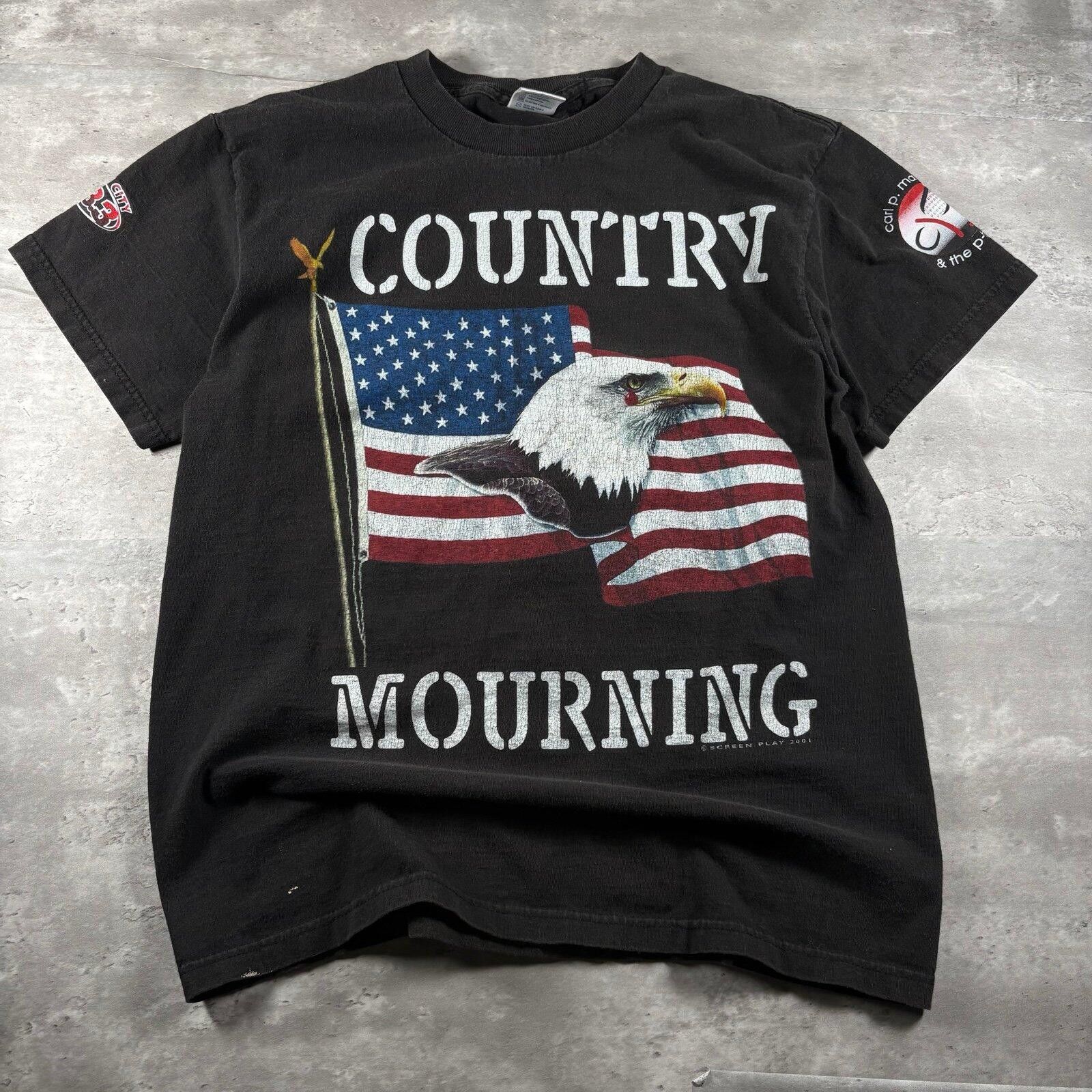 Delta Vintage 90s Country morning USA flag tee Size US M / EU 48-50 / 2 - 1 Thumbnail