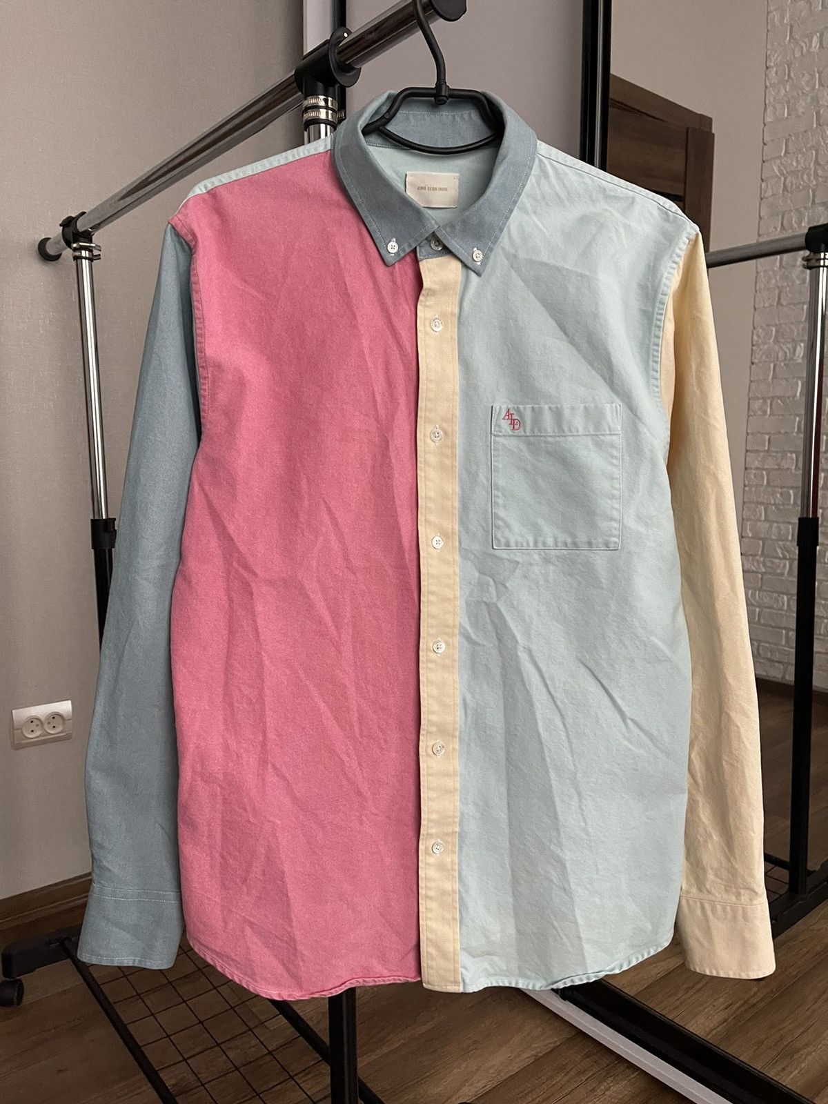 Aime Leon Dore Aime Leon Dore Color Blocked Oxford Shirt Button Up Size US L / EU 52-54 / 3 - 1 Thumbnail