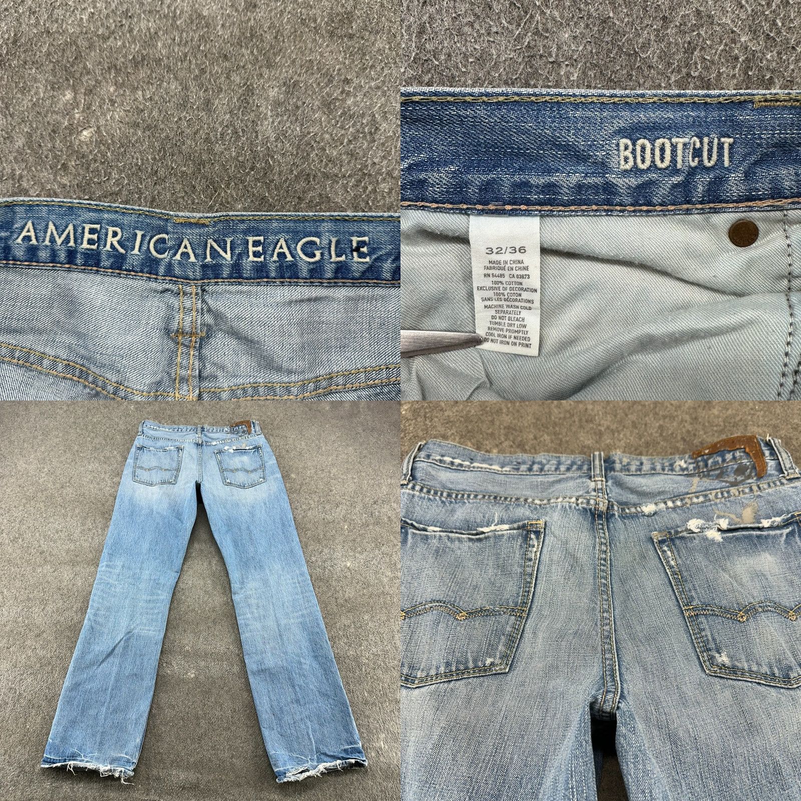 American Eagle Outfitters American Eagle Outfitters Jeans Men 32x36 Blue Bootcut Stretch Distressed 5-Pocket Denim Size US 32 / EU 48 - 9 Thumbnail