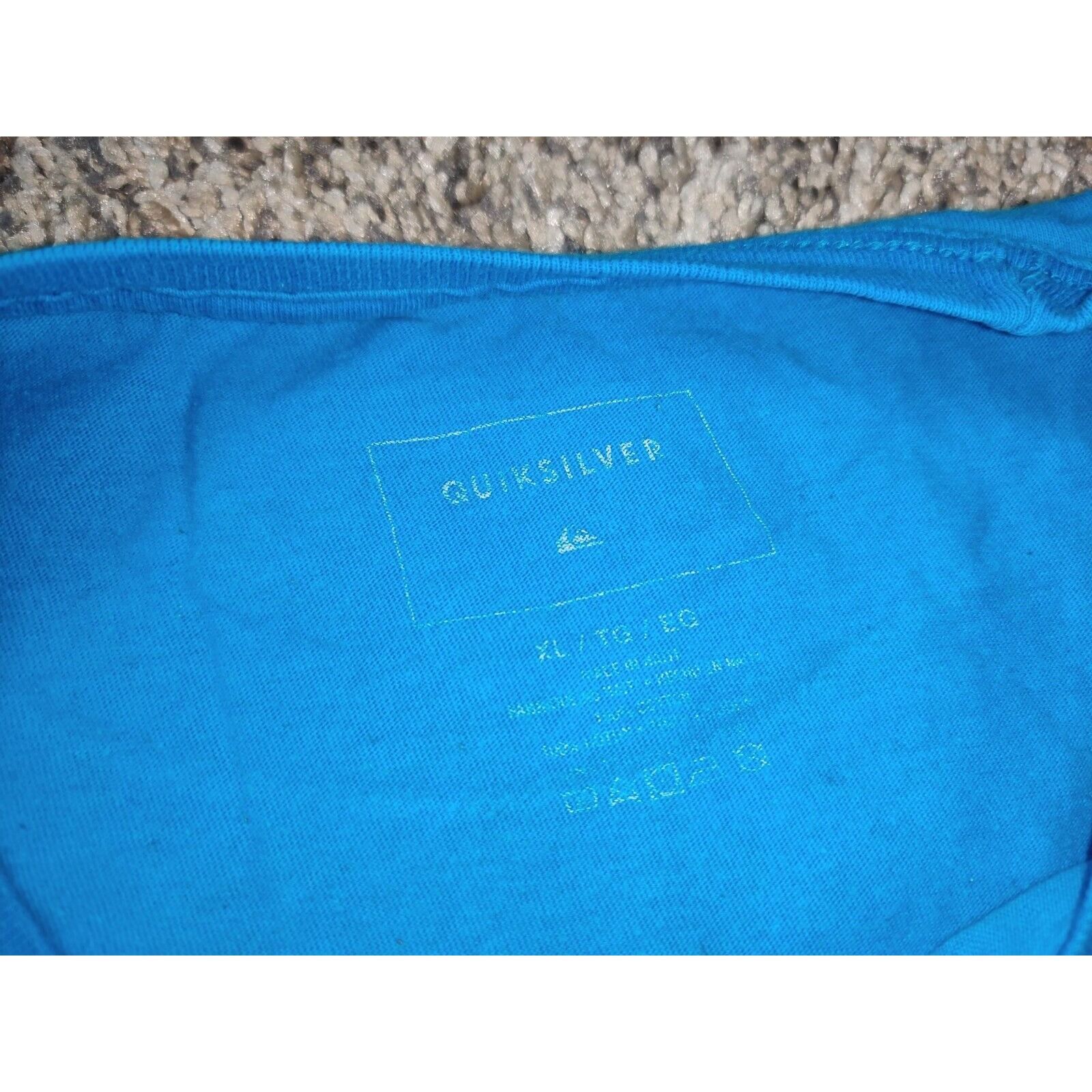 Quiksilver Quiksilver Shirt YOUTH Boys XL Light Blue Box Logo Spell Out Size US XL / EU 56 / 4 - 3 Thumbnail