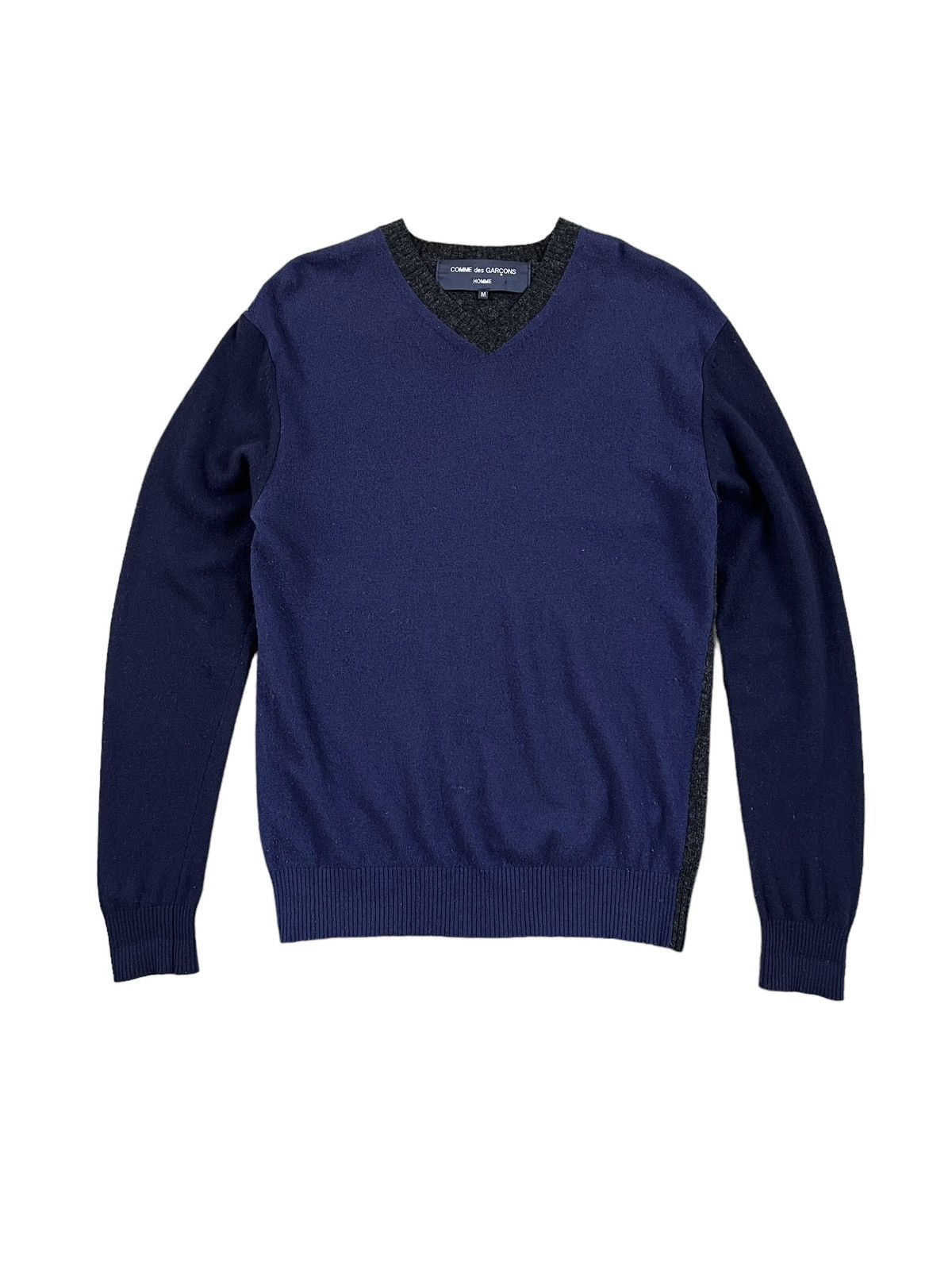 Comme des Garcons Homme Vintage Comme des Garçons Homme Tricolour Wool Jumper Size US M / EU 48-50 / 2 - 2 Thumbnail