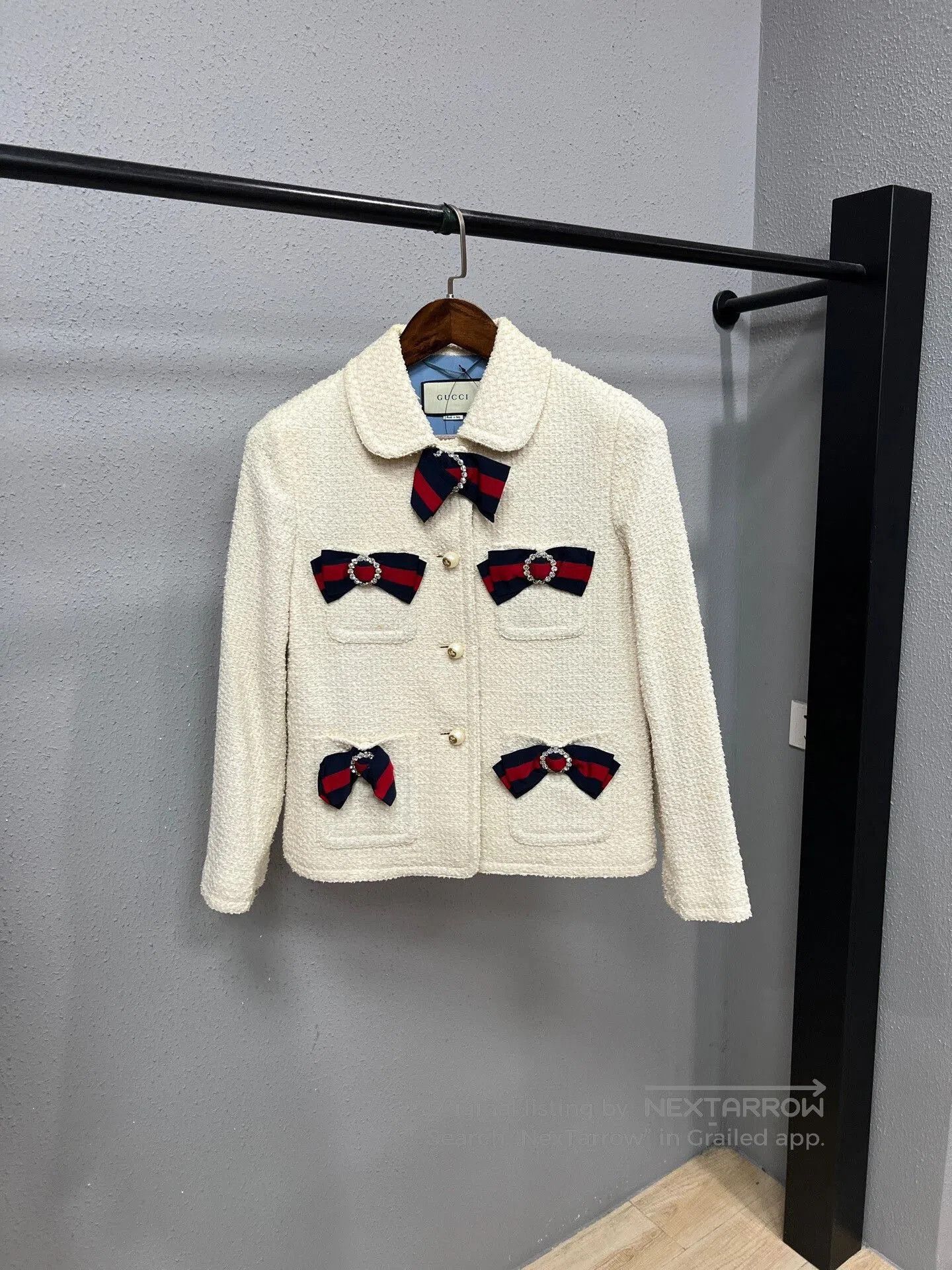Gucci gucci floral bow rhinestone outerwear jacket. Size XL / US 12-14 / IT 48-50 - 1 Thumbnail
