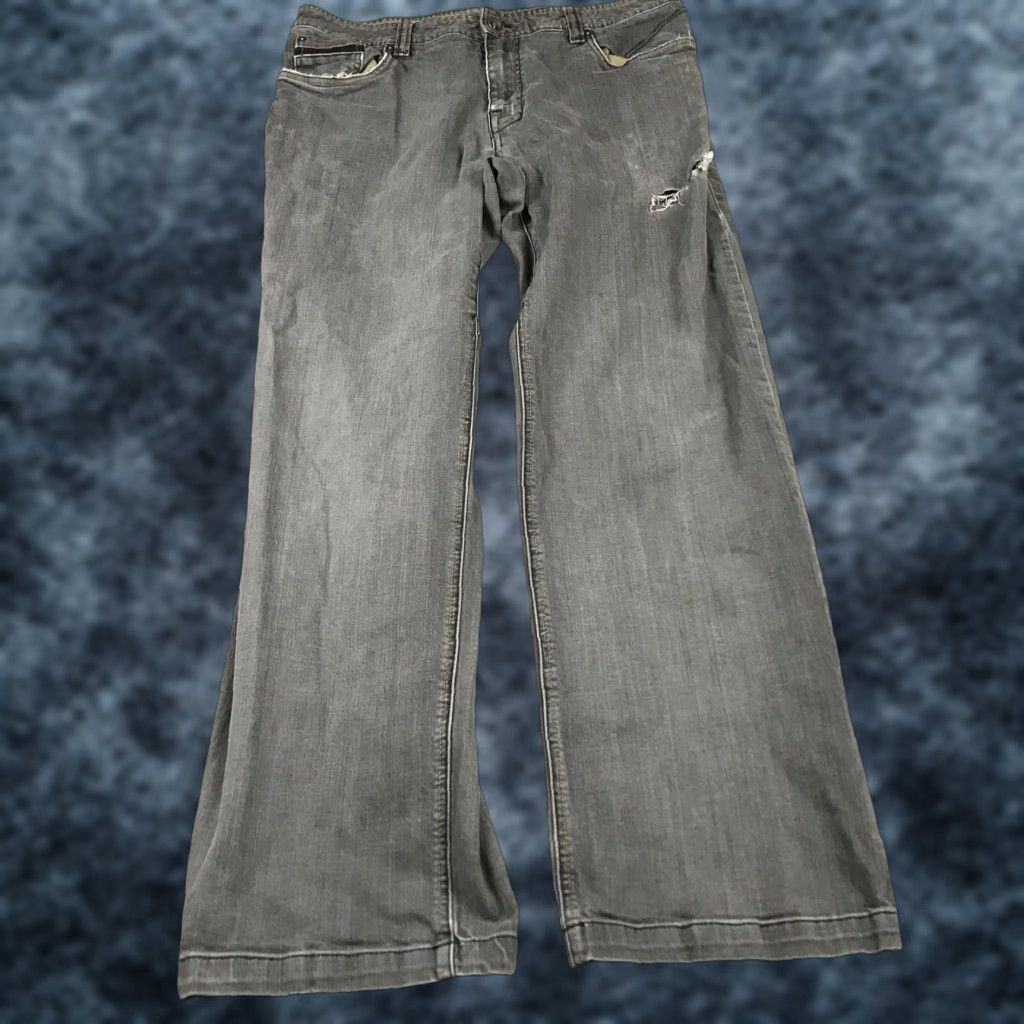 Prana prAna Jeans Mens 35x32 Gray Axiom Denim Casual Straight Leg Outdoor Cotton Denim Regular Men Size US 35 - 1 Thumbnail