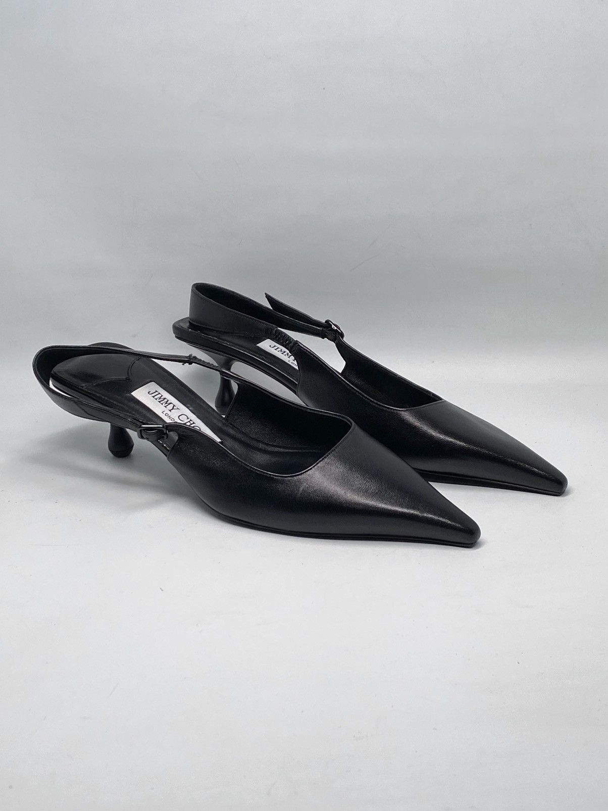 Jimmy Choo Jimmy Choo Amel 50MM Leather Slingback Pumps size 36 Size US 6 / IT 36 - 7 Thumbnail