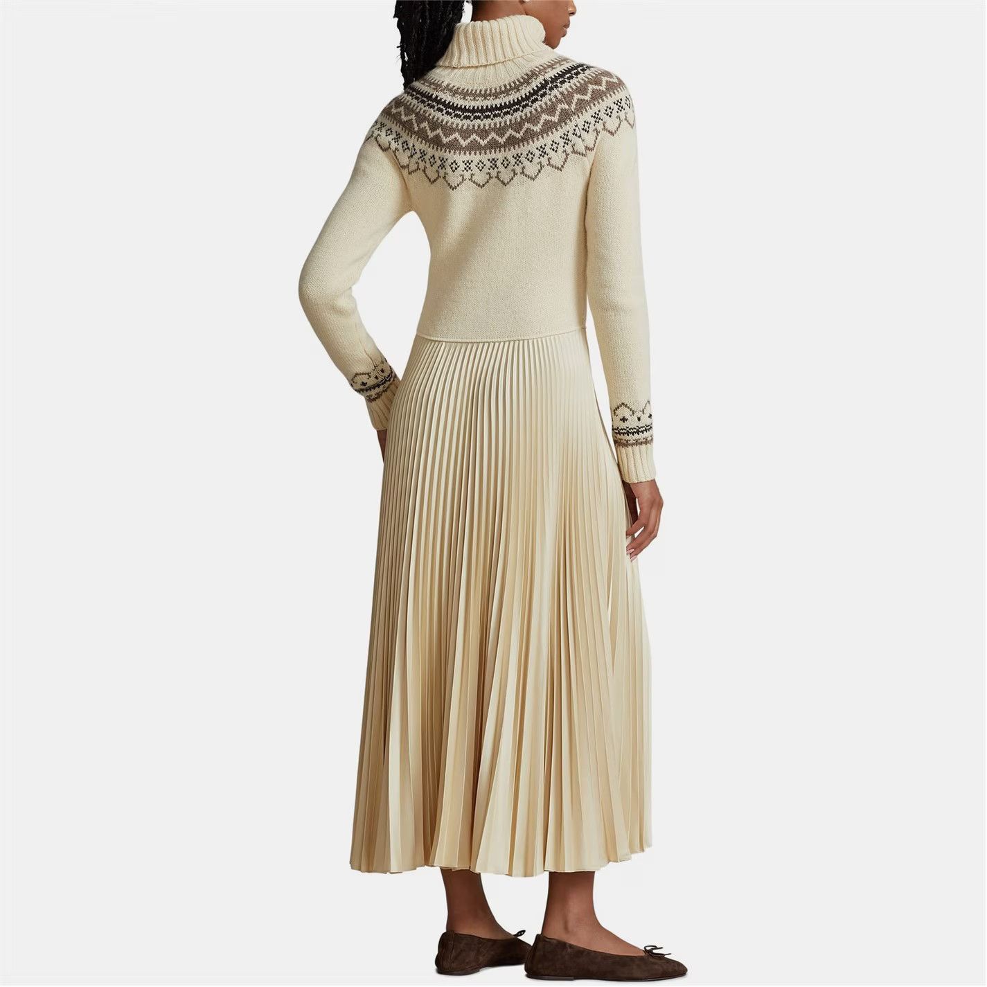 Polo Ralph Lauren o1g2r1mq0825 Bluen Intarsia-Knitted Dress in Multicolor Size XS / US 0-2 / IT 36-38 - 3 Thumbnail