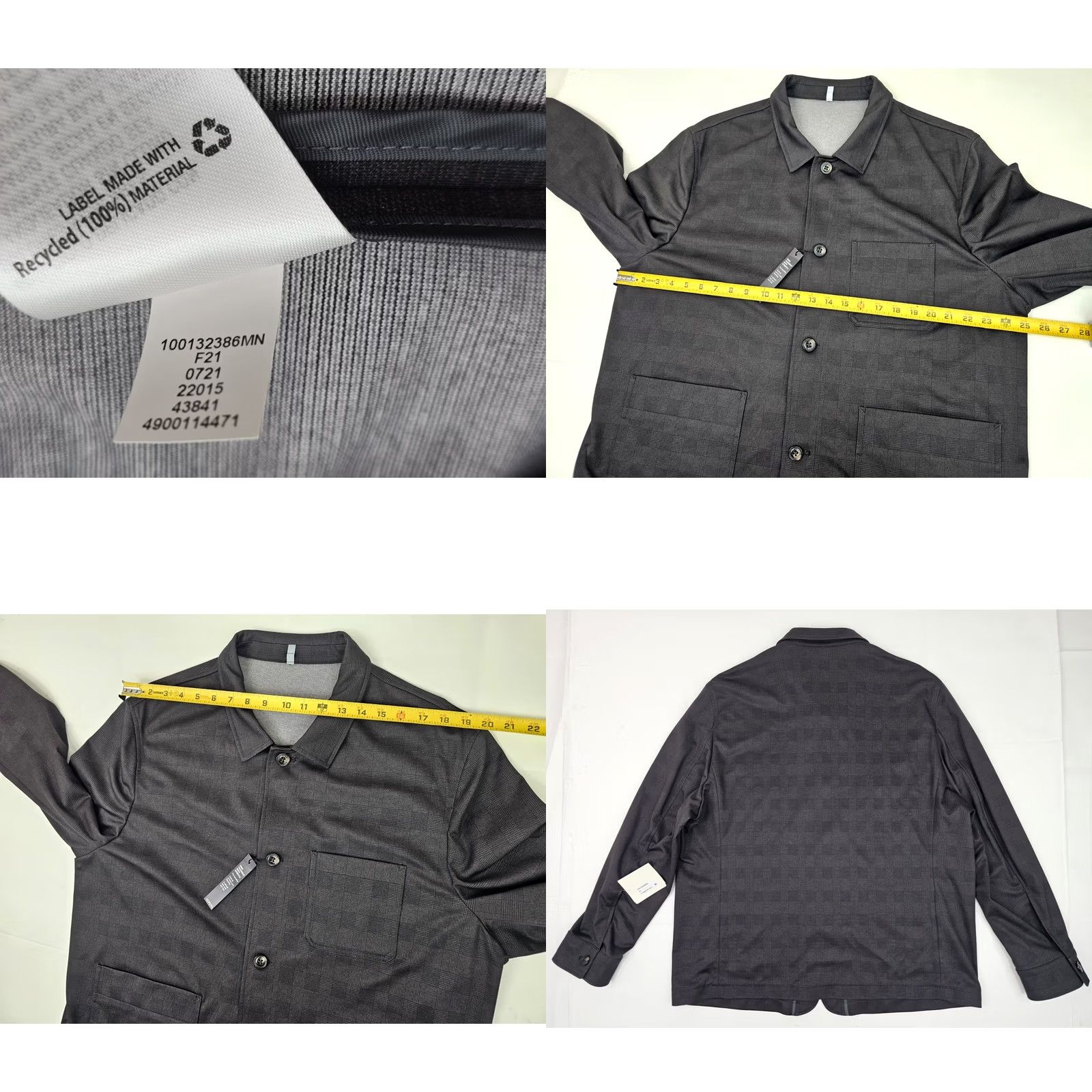 Alfani Alfani Charcoal Prince of Wales Glen Plaid Button Shirt Men XL NWT Size US XL / EU 56 / 4 - 8 Thumbnail