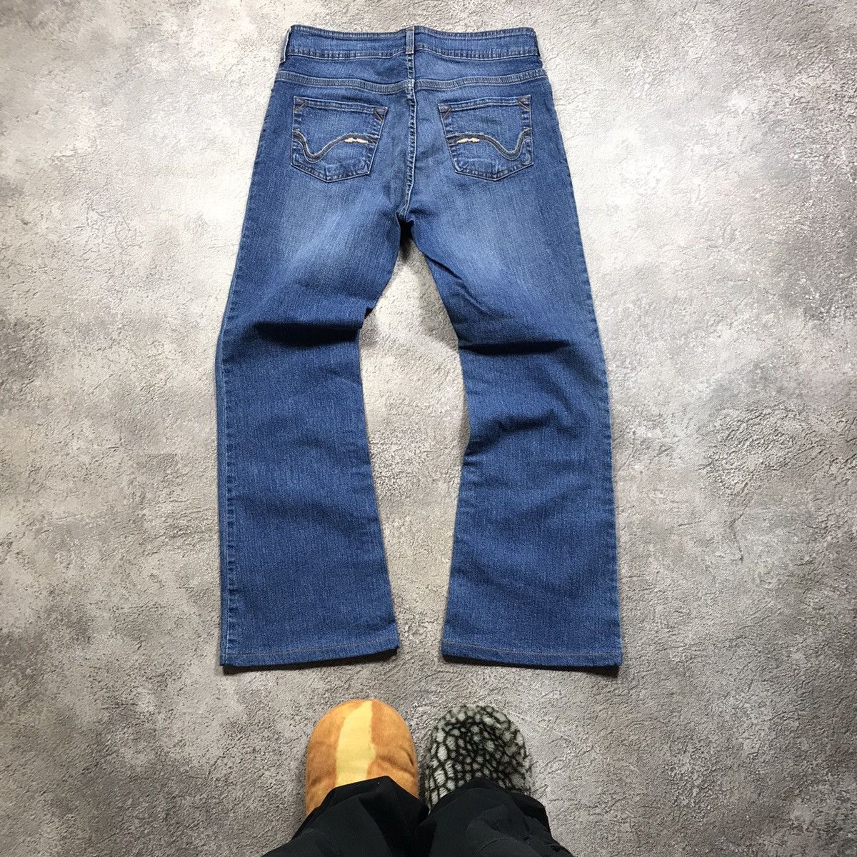 Japanese Brand vintage Faded Jeans japan distressed denim spring pants 90s Size 29" - 4 Thumbnail