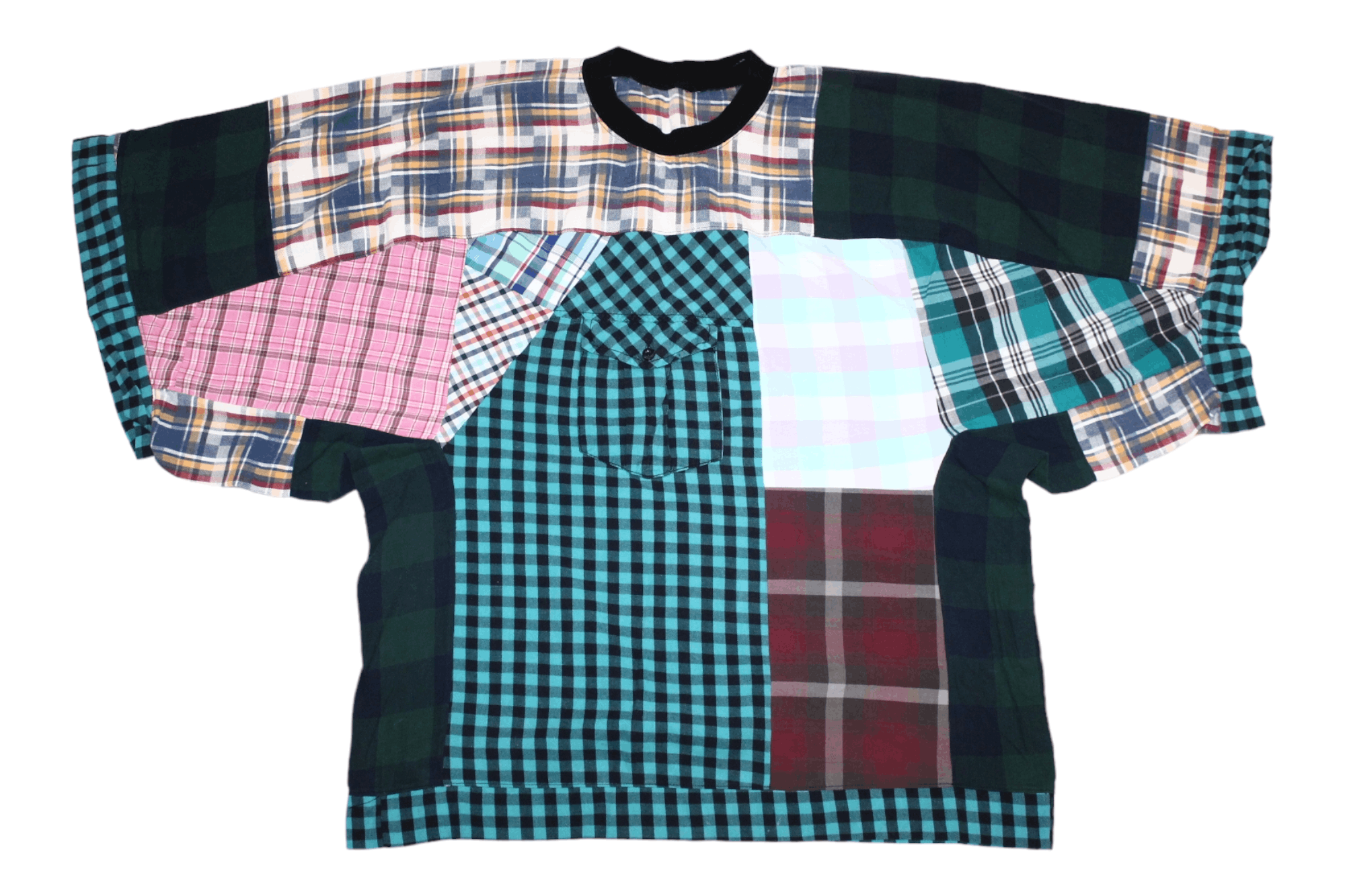 20471120 💥 Adrian Weiss Berlin Kimono Crazy Patchwork Oversized Tee Size L / US 10 / IT 46 - 3 Thumbnail