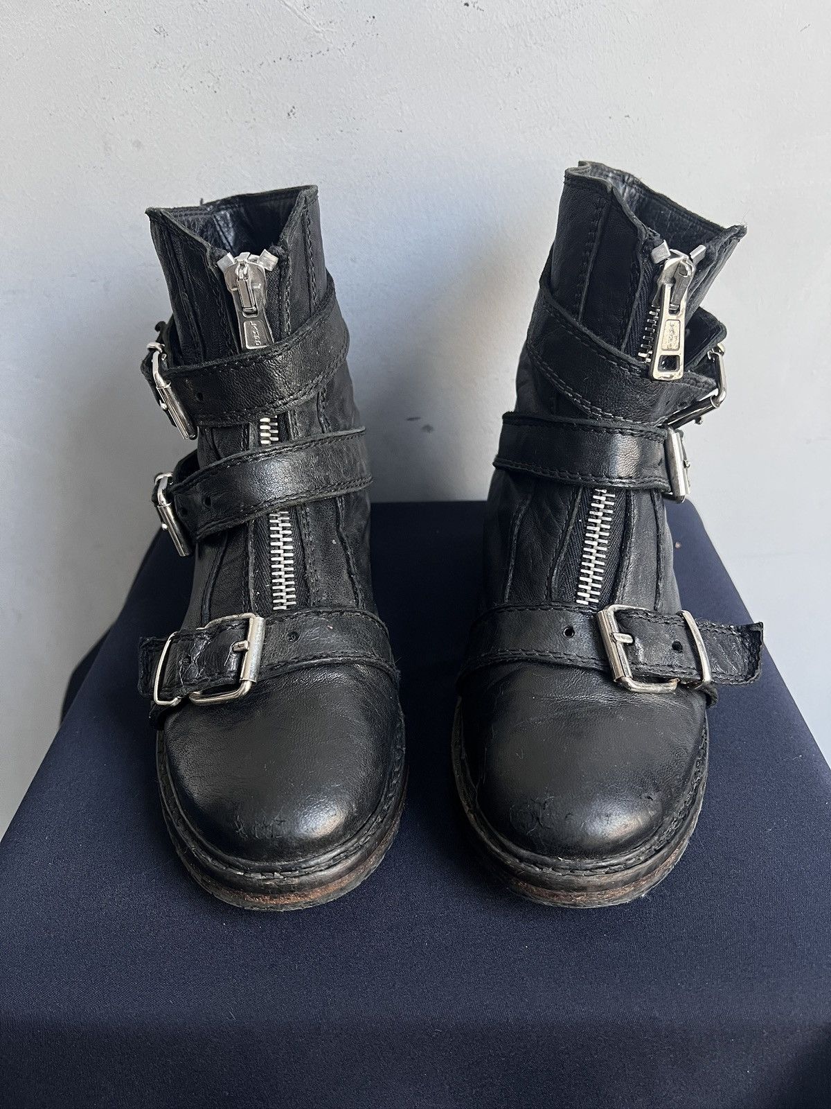 Allsaints Avant garde leather straps All Saints boots hype y2k Size US 8 / IT 38 - 6 Thumbnail