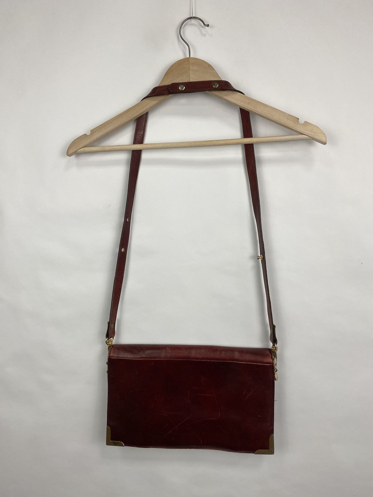 Gucci 🇮🇹 Vintage 1980 Gucci Leather Bag Rare Retro Hype Y2K Size ONE SIZE - 9 Thumbnail