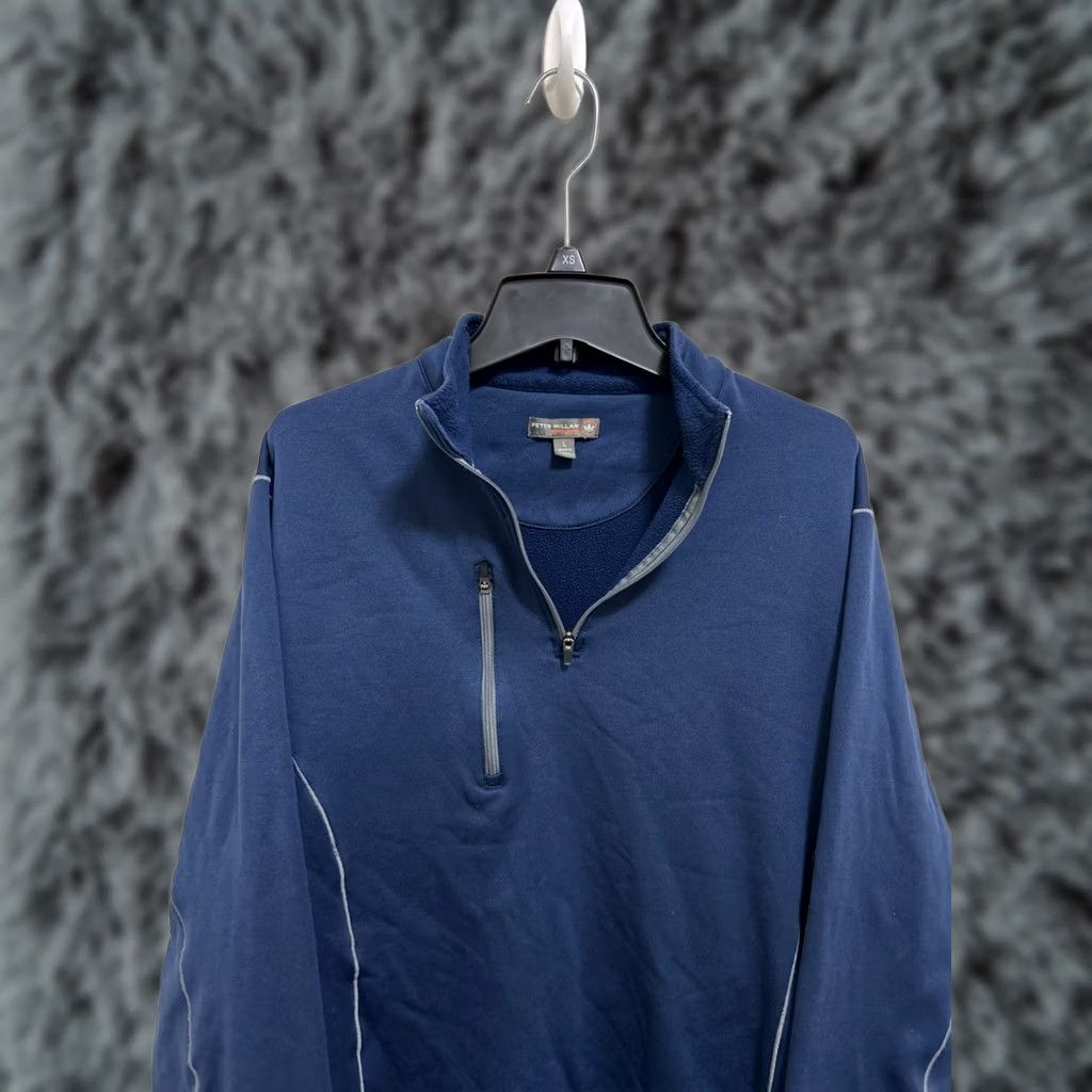 Peter Millar Peter Millar Crown Sport Sweater Mens L 1/4 Zip Blue Gray Pullover Golf Sports Shirt Size US L / EU 52-54 / 3 - 1 Thumbnail