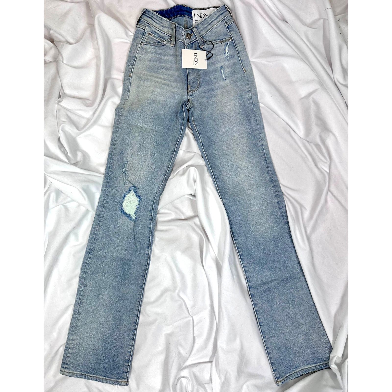 Other LNDN Landon Denim High Rise Distressed Jeans 36" Waist Size 36" / US 14 / IT 50 - 14 Thumbnail