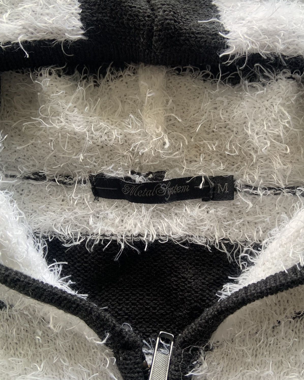 If Six Was Nine × Japanese Brand × Le Grande Bleu (L.G.B.) 2000s Metal System Ifsixwasnine lgb Fuzzy Mohair Zip Up Knit Size US L / EU 52-54 / 3 - 4 Thumbnail