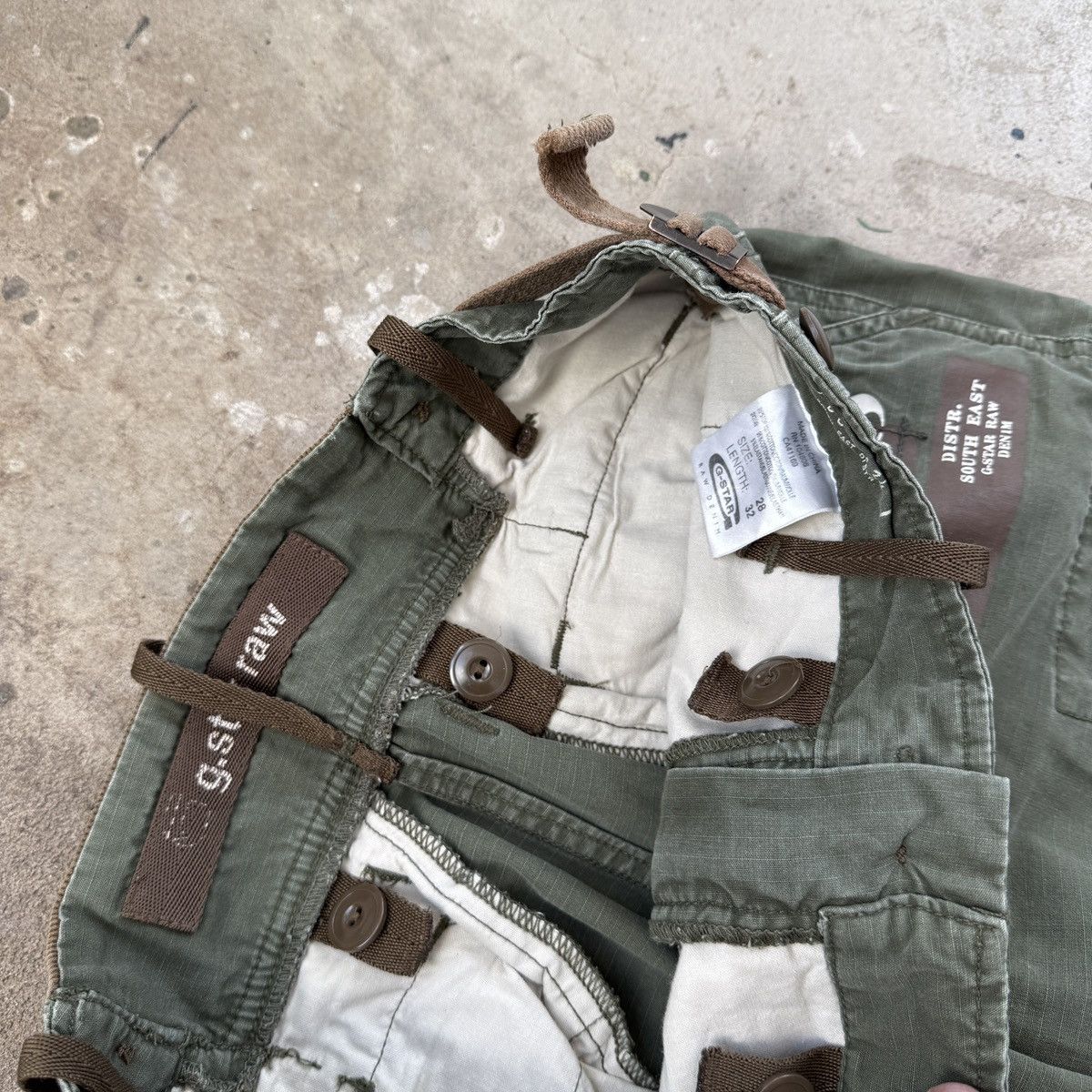 G-Star Vintage G-Star Green Olive Cargo Pants Size US 28 / EU 44 - 7 Thumbnail
