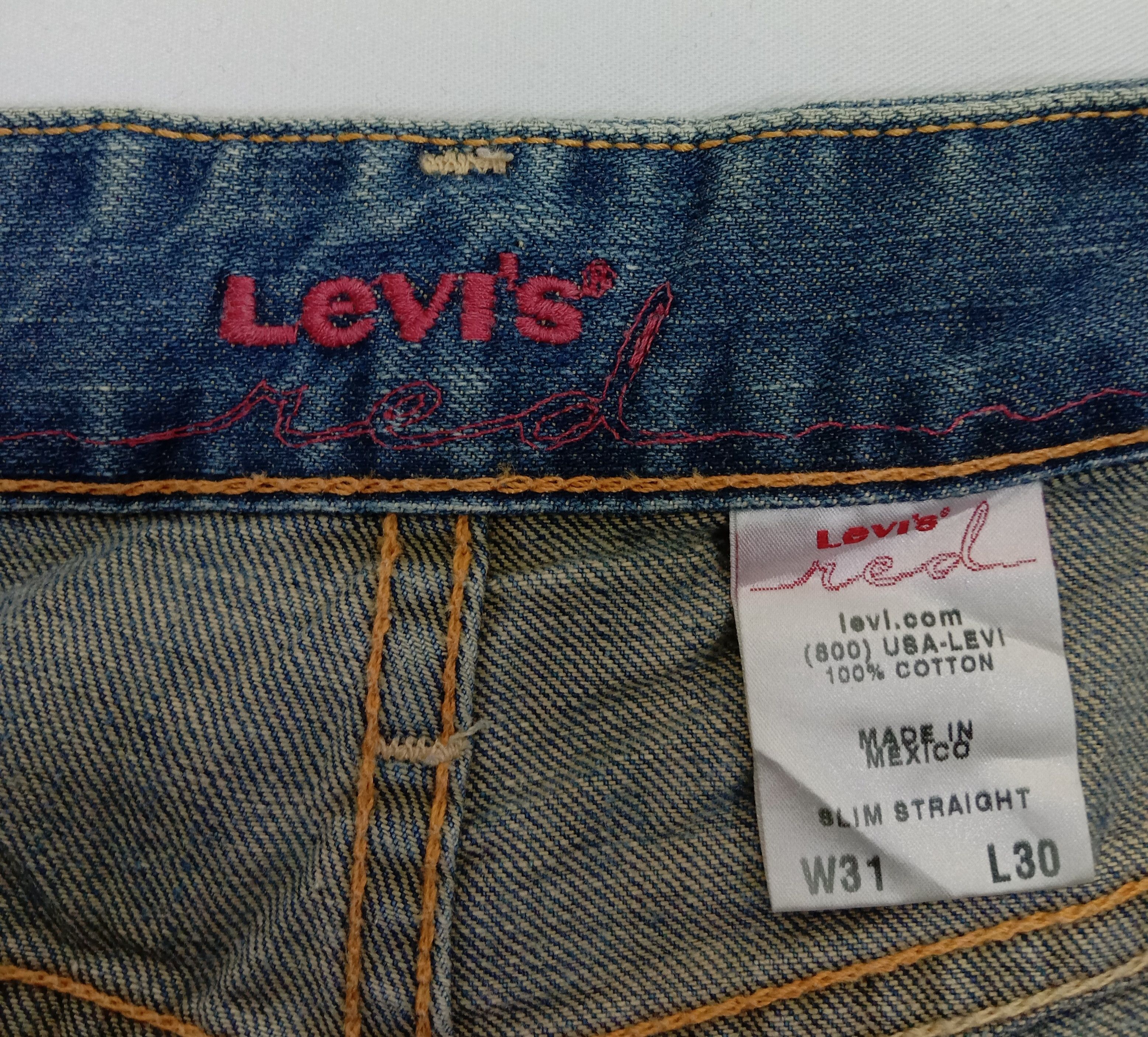 Levi's Vintage Levi's Red Jeans Earth Tone Slim Straight Denim Size US 31 - 13 Thumbnail