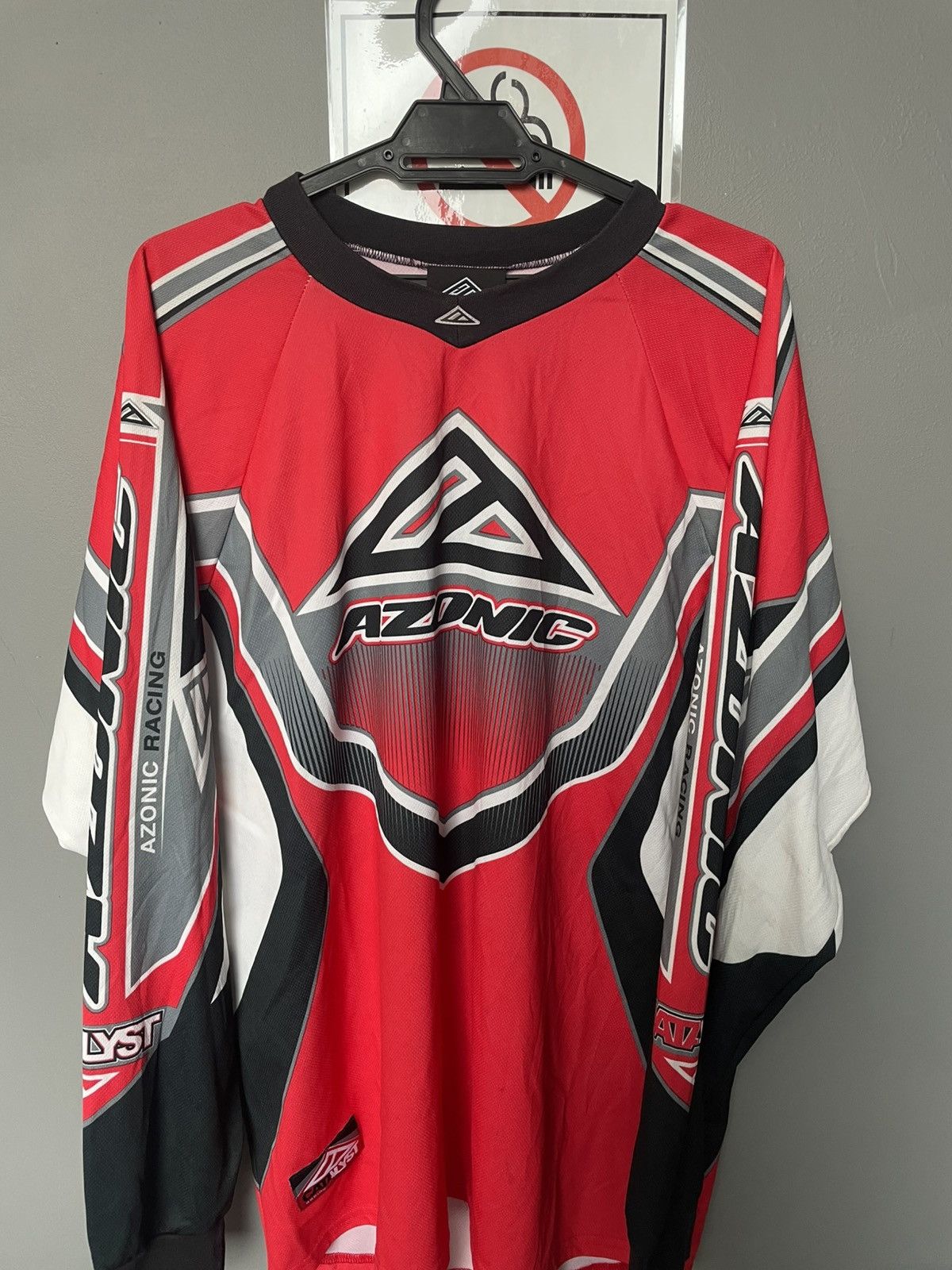 Sports Specialties Y2k Azonic Bike Jersey Long Sleeve ERD GRUNGE JERSEY Size US L / EU 52-54 / 3 - 1 Thumbnail