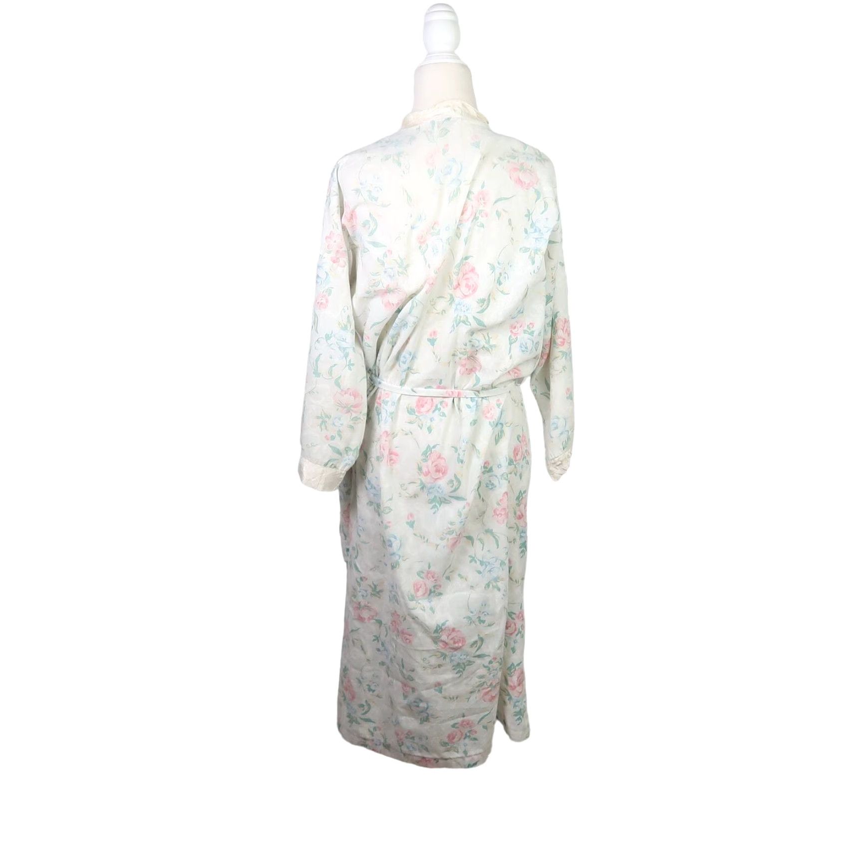 Vintage **Vintage 80s Appel Cream and Pink Floral Print Robe** User: Vintage 80s Appel Cream and Pink Floral Print Robe M Size ONE SIZE - 4 Thumbnail