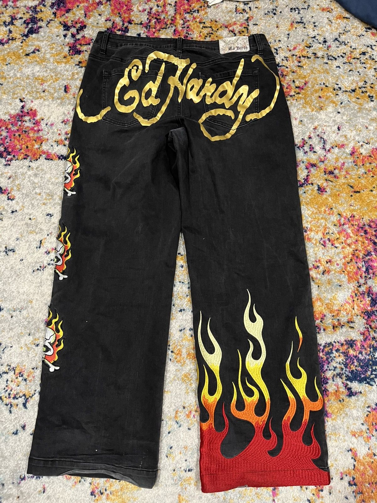 Ed Hardy Y2K Ed Hardy Paint jeans Size US 34 / EU 50 - 2 Thumbnail