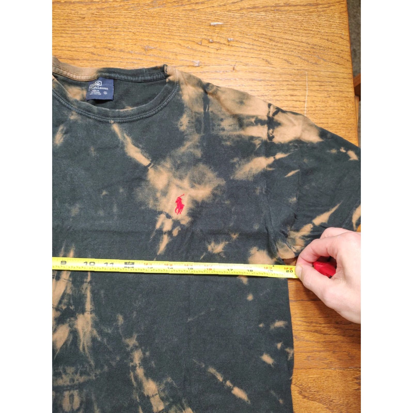 Ralph Lauren VINTAGE Polo Ralph Lauren T Shirt Tie Dye Acid Wash Black Mens S Shirt Crew Neck Short Sleeve Classic Fit Cotton Tie Dye 2020s? Size US S / EU 44-46 / 1 - 6 Thumbnail
