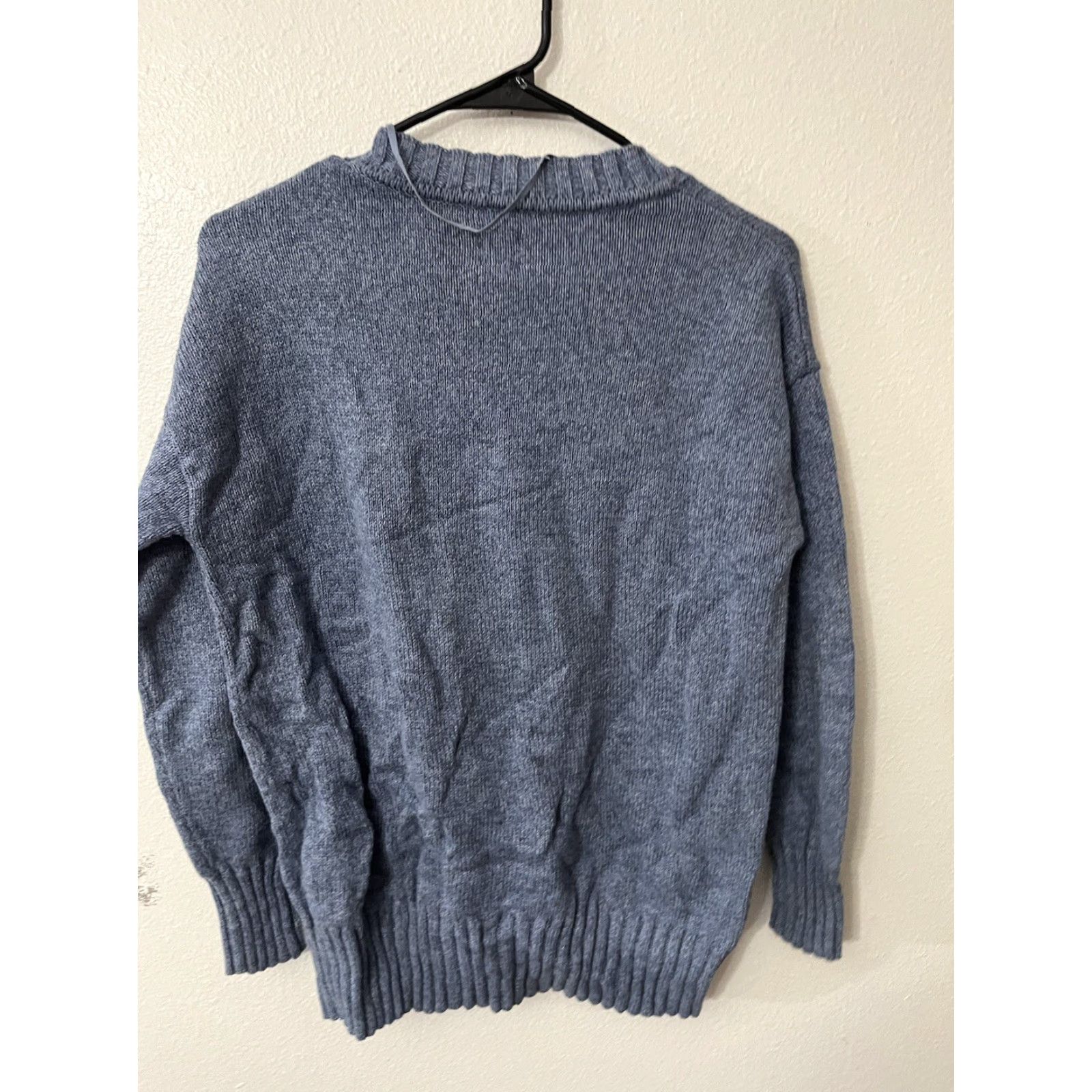 Gap GAP Women's Solid Long Sleeve Crew Neck T-Shirt XS Blue Sweater Heavy Size XS / US 0-2 / IT 36-38 - 3 Thumbnail