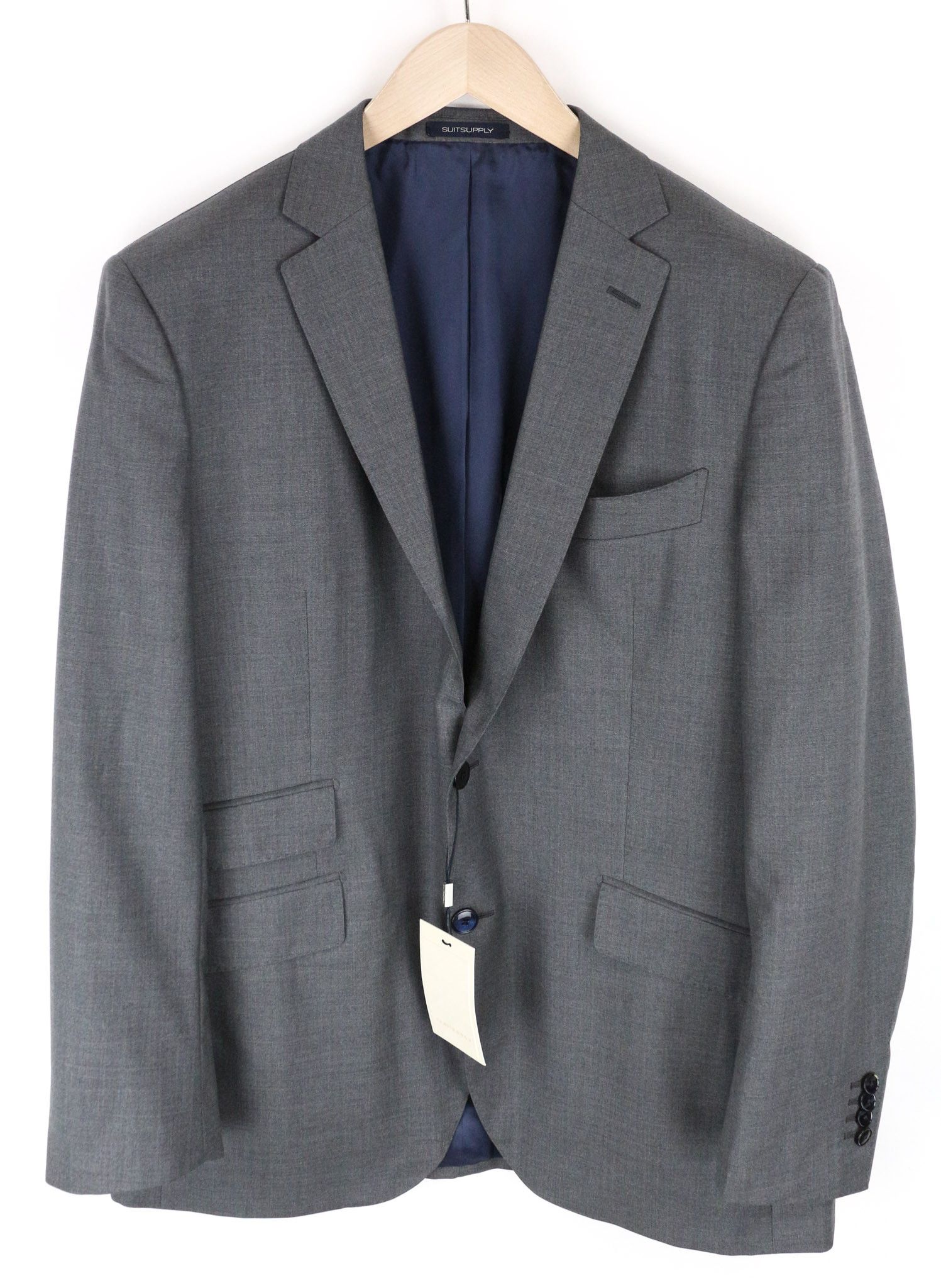 Suitsupply LA SPALLA UK44R Grey Slim Wool Blazer 73748 Size 44R - 1 Thumbnail