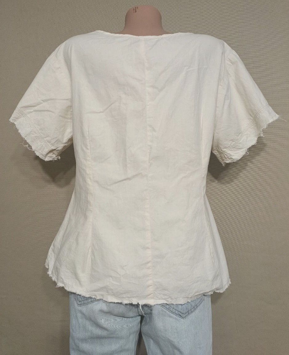 Designer Ewa i Walla Cotton Beige Designer Blouse Top Size S Size S / US 4 / IT 40 - 5 Thumbnail