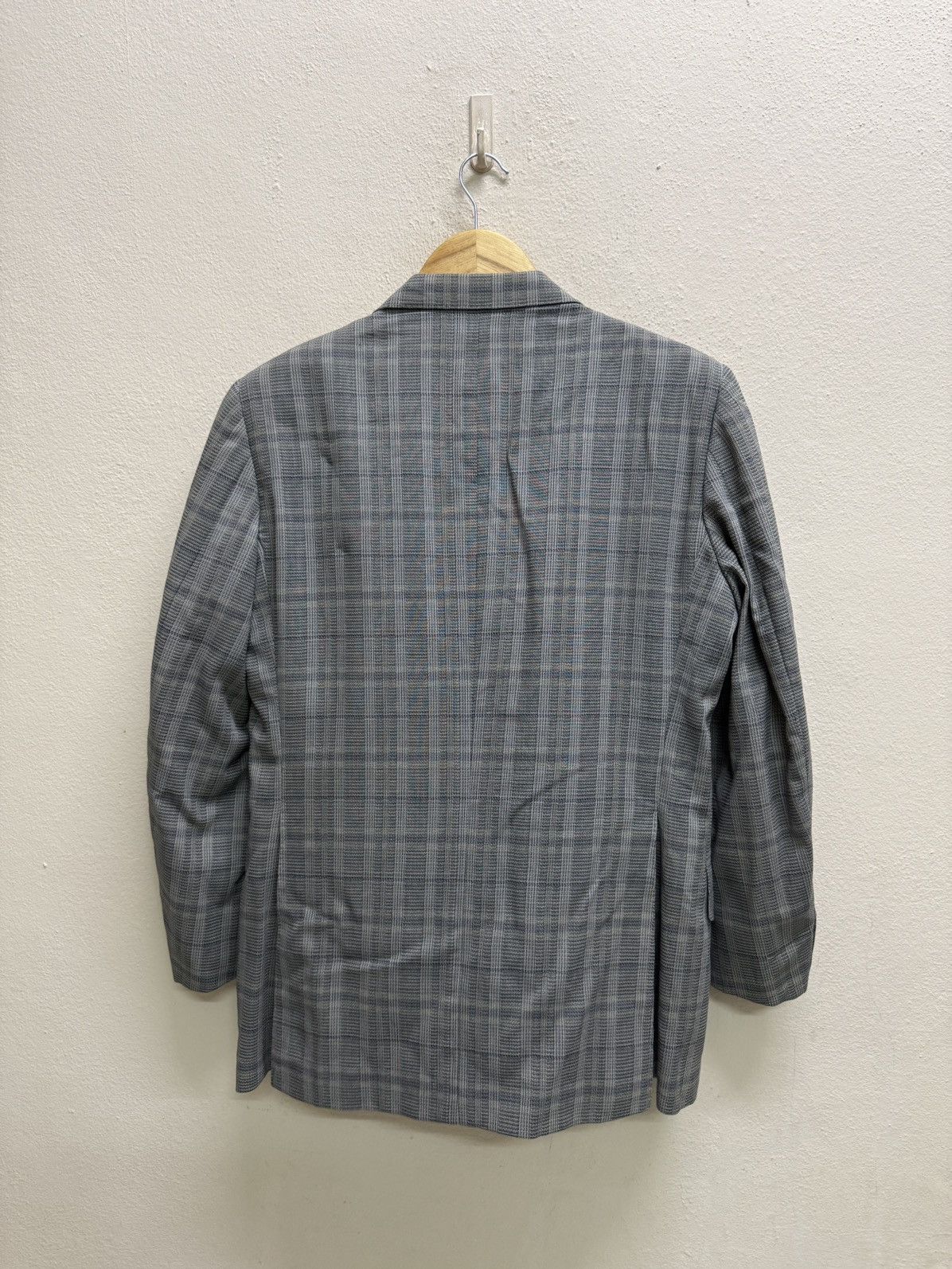 Burberry Vintage 90s Burberrys Chekered Linen Blazer Size US M / EU 48-50 / 2 - 21 Thumbnail