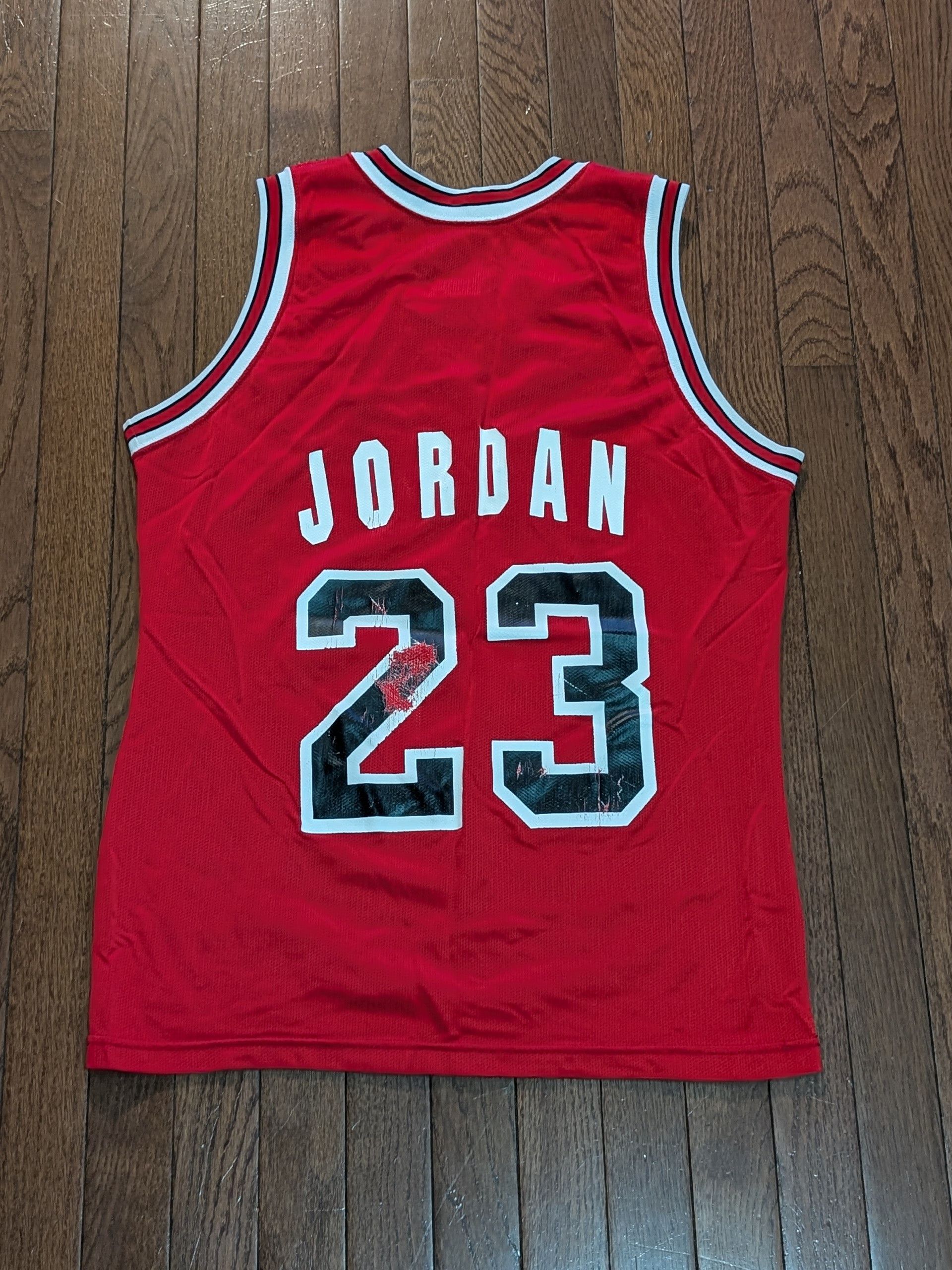 Champion 91-92 Michael Jordan Chicago Bulls Champion Jersey USA Sz M Size US M / EU 48-50 / 2 - 4 Thumbnail