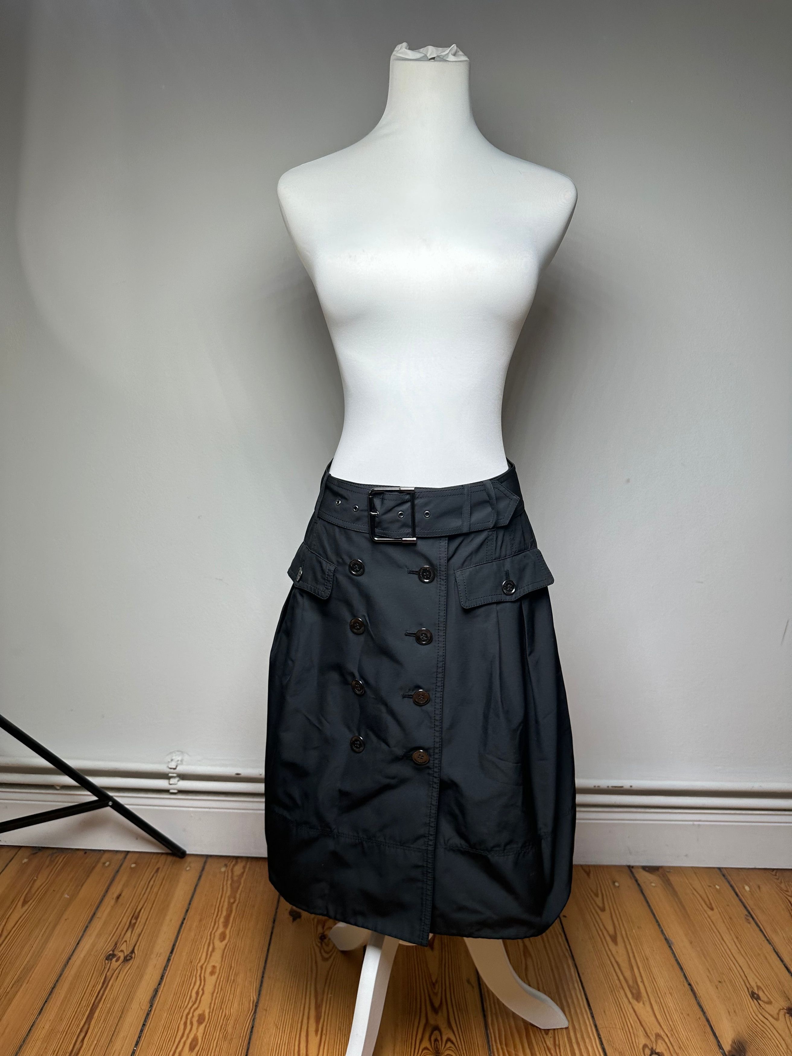 Burberry Vintage Polyester Belt Skirt Black M Size 30" / US 8 / IT 44 - 1 Thumbnail