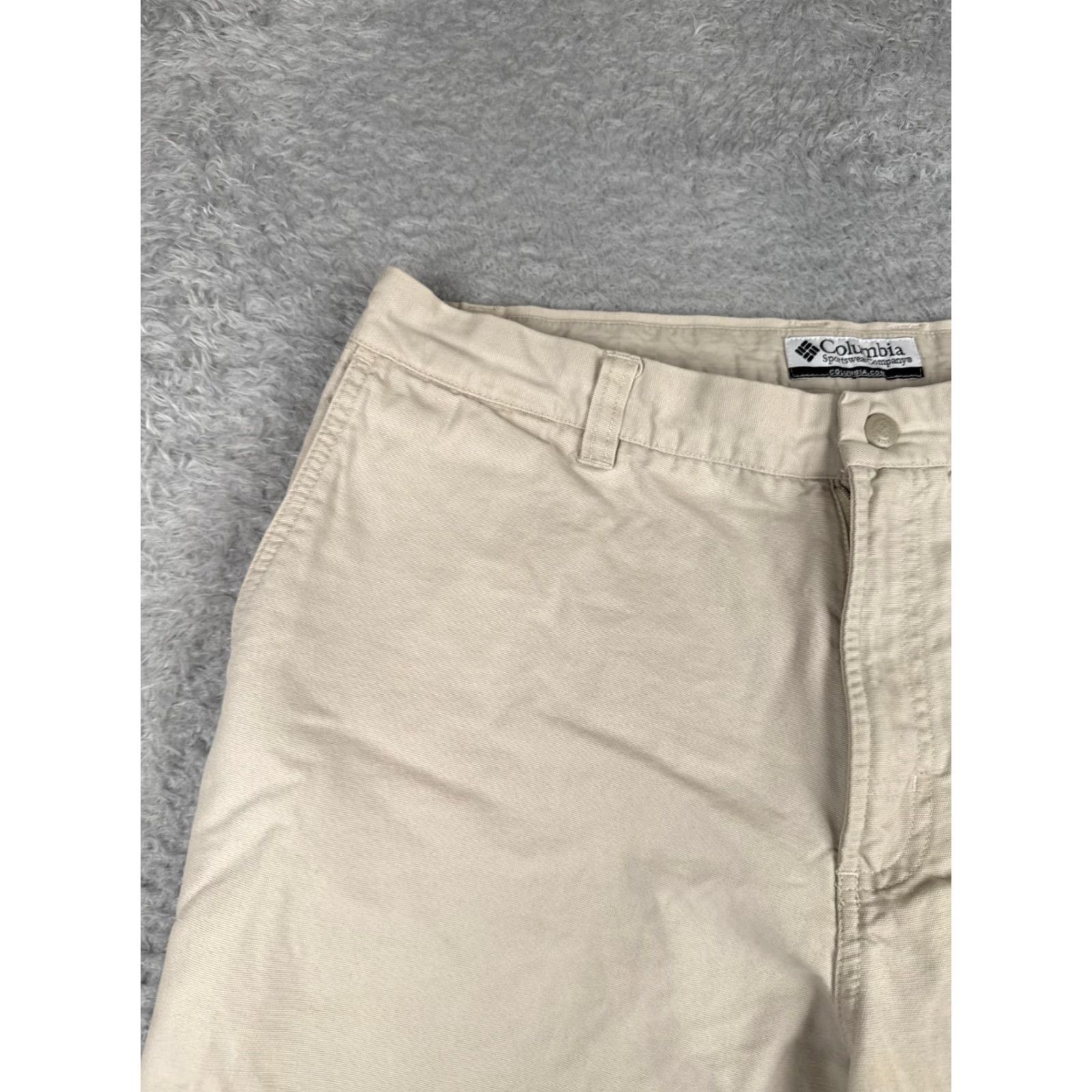 Vintage Columbia Men’s Shorts Chino 34 Beige 100% Cotton Duck Hiking Casual 34x10 Mens Size US 34 / EU 50 - 4 Thumbnail
