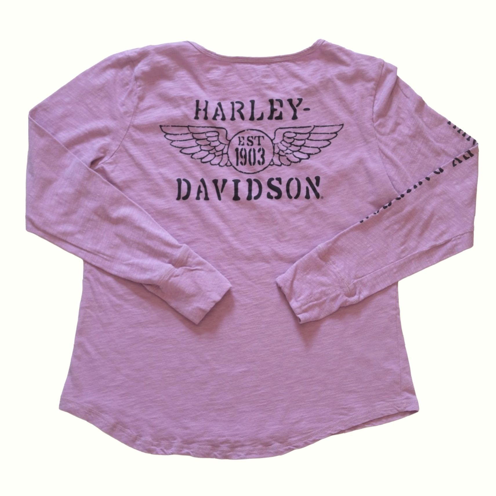 Harley Davidson VINTAGE Harley-Davidson T-Shirt Women’s M Purple Motorcycle Graphic Long Sleeve Shirt Size M / US 6-8 / IT 42-44 - 2 Thumbnail