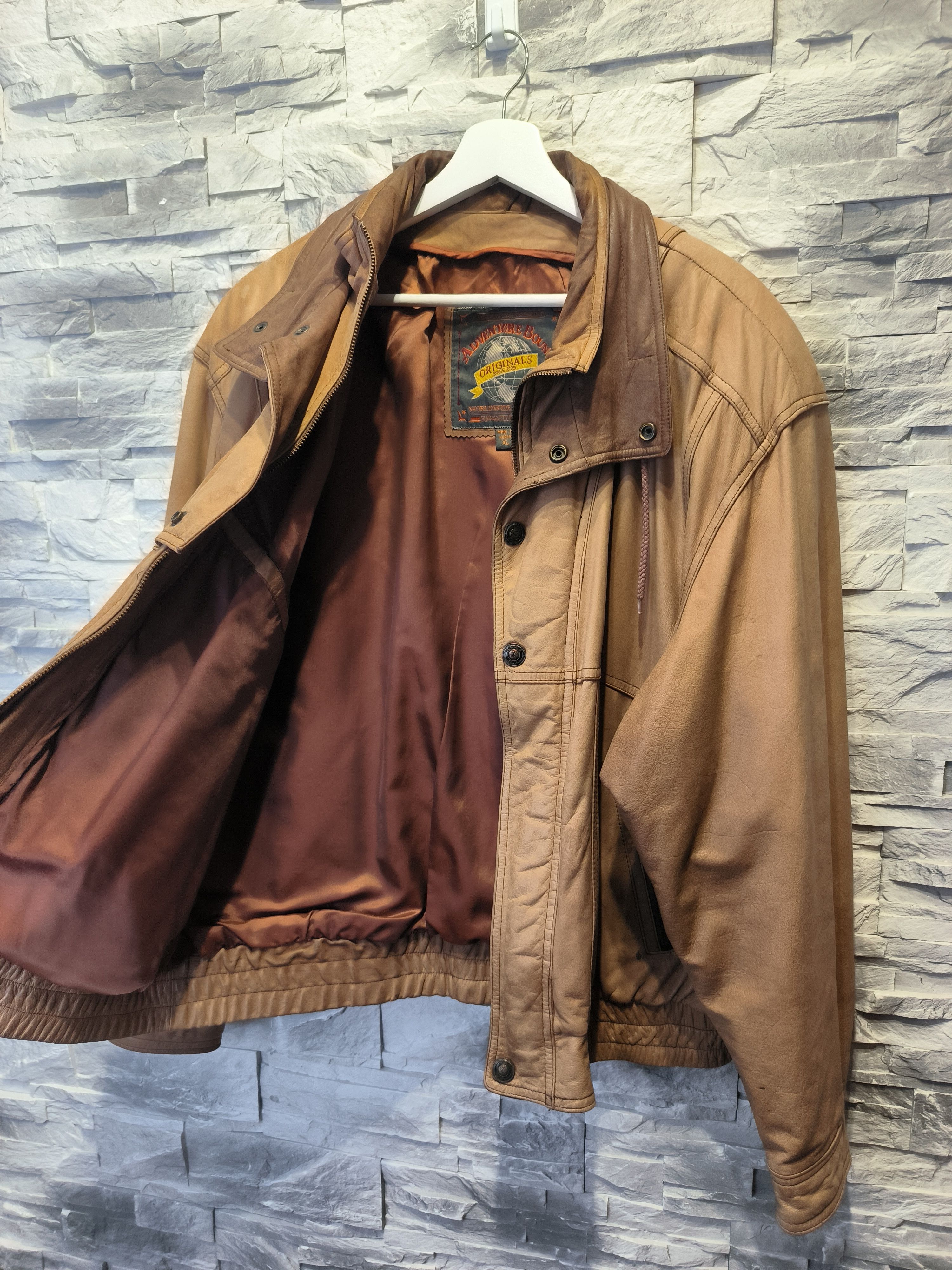 Adventure Bound × Vintage Vintage Adventure Bound Leather Jacket Brown Size US L / EU 52-54 / 3 - 5 Thumbnail