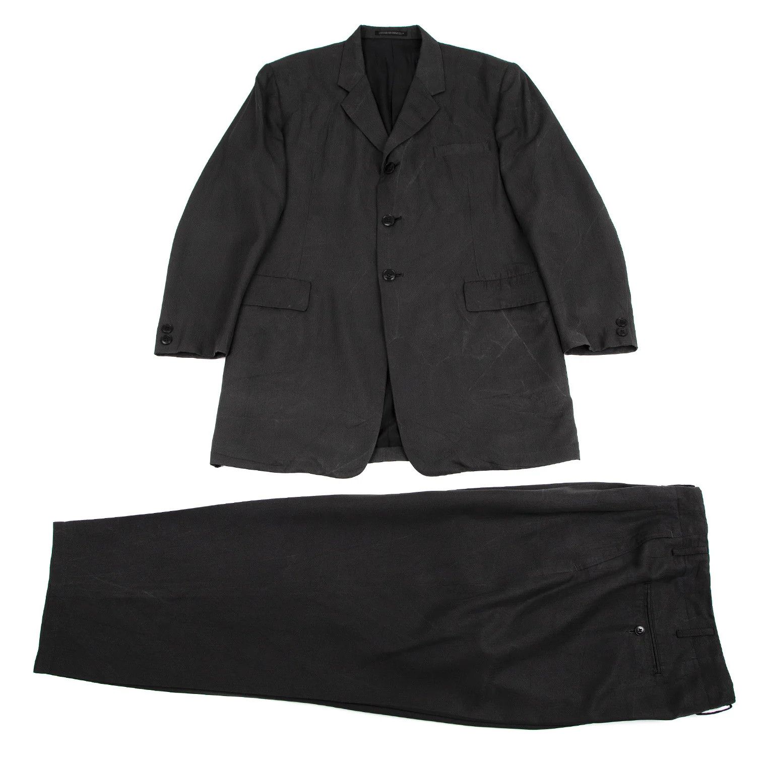 Yohji Yamamoto Yohji Yamamoto Silk Pants Grey L Size US 36 / EU 52 - 13 Thumbnail