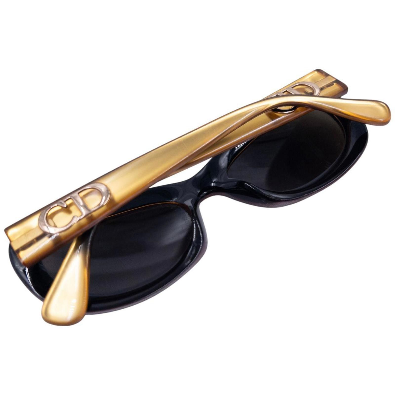 Dior Vintage Dior Gold Sunglasses Size ONE SIZE - 8 Thumbnail